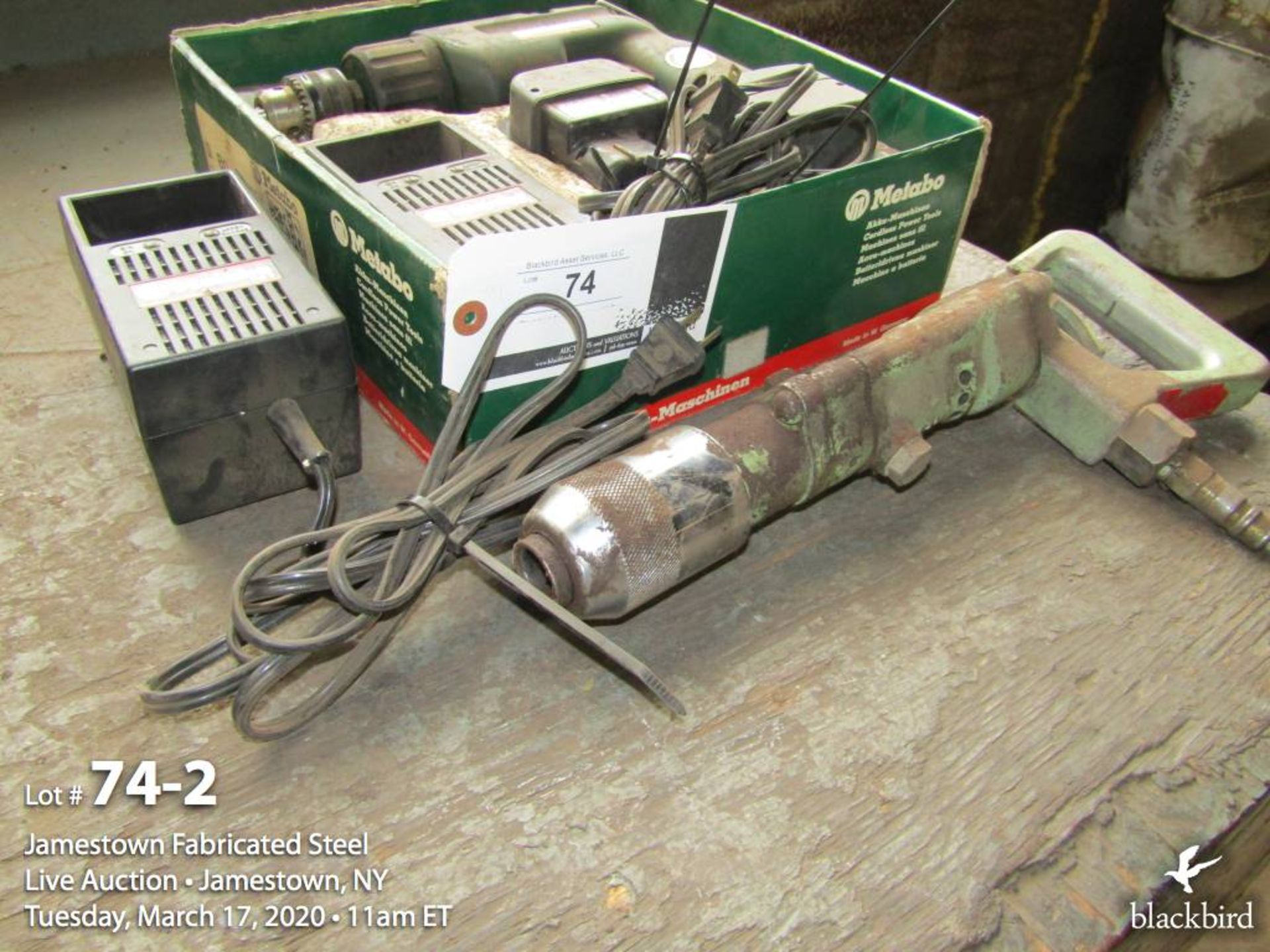 Metabo cordless drill w/ extra charger & pneumatic hammer - Image 3 of 3