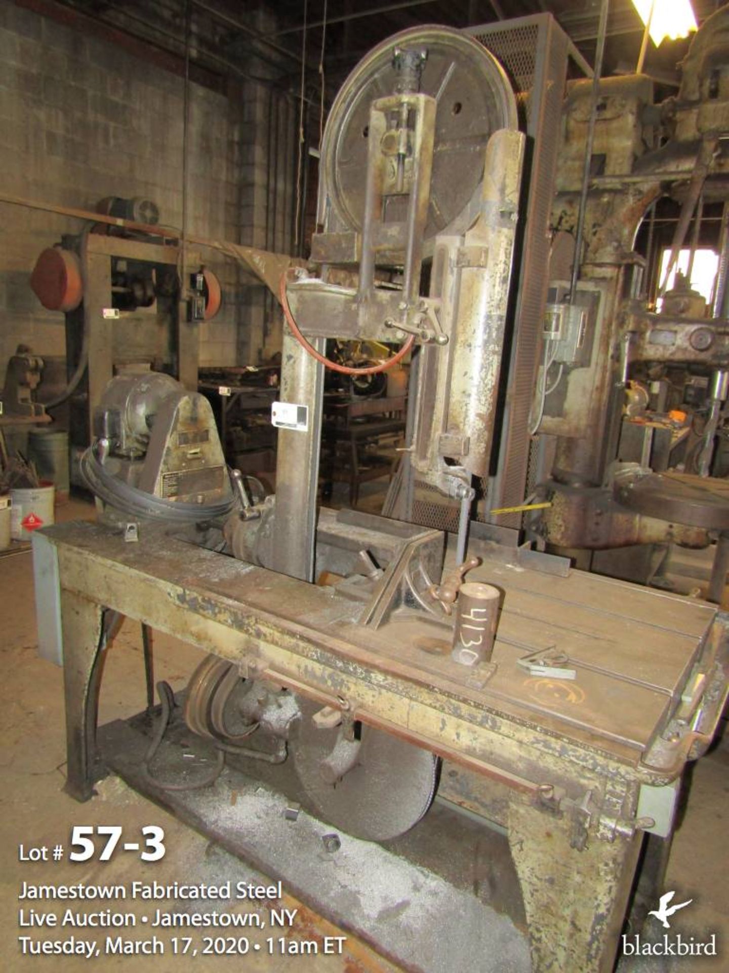 Marvel belt driven band saw 6 speed approx. 20" cut, 1hp. 3ph. - Image 4 of 5