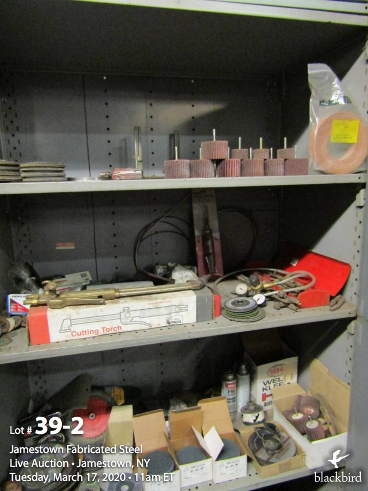 4 door welding supply cabinet w/ contents - Image 3 of 5