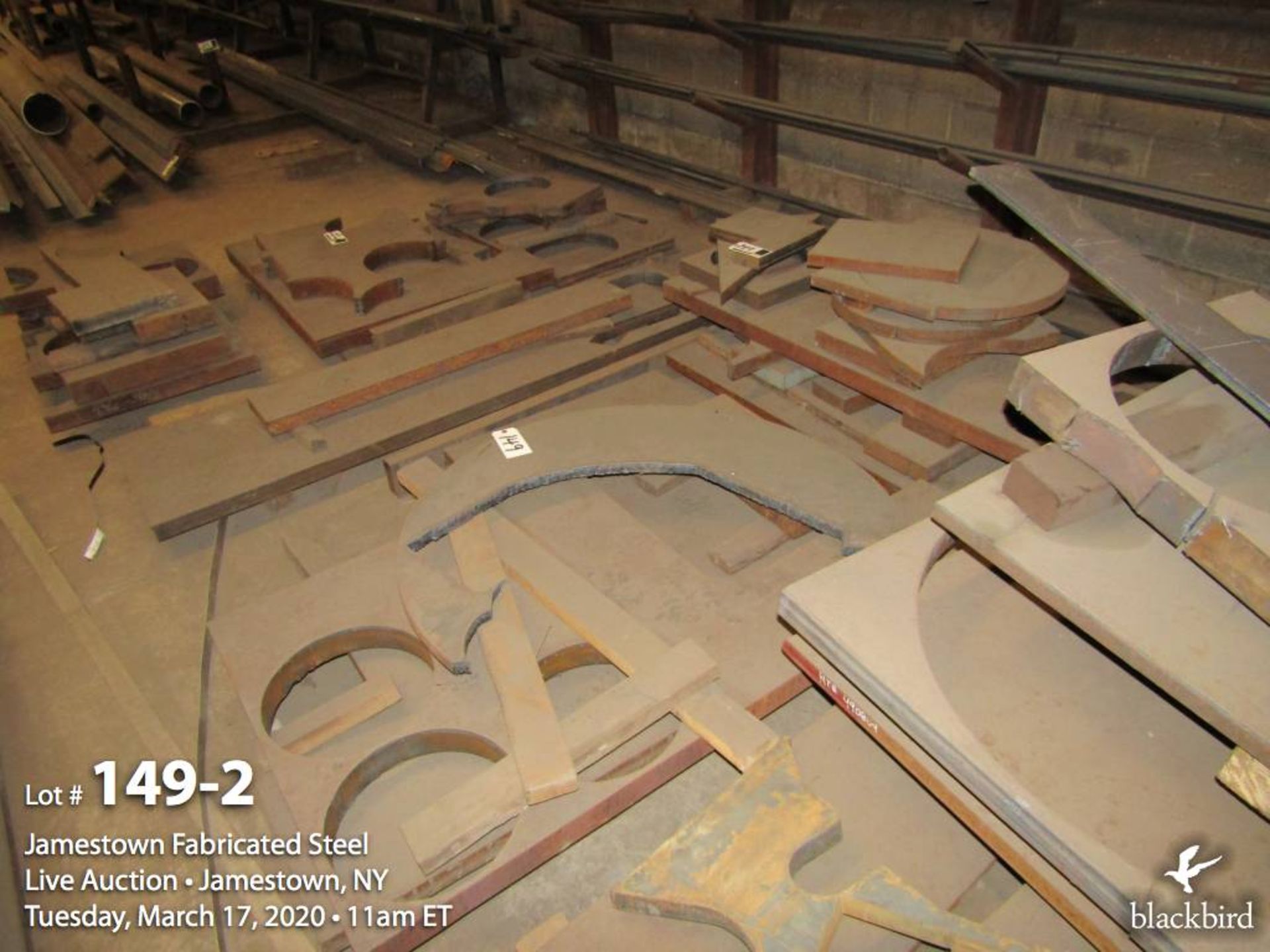Steel plate on floor 1" to 3" assorted sizes - Image 3 of 4
