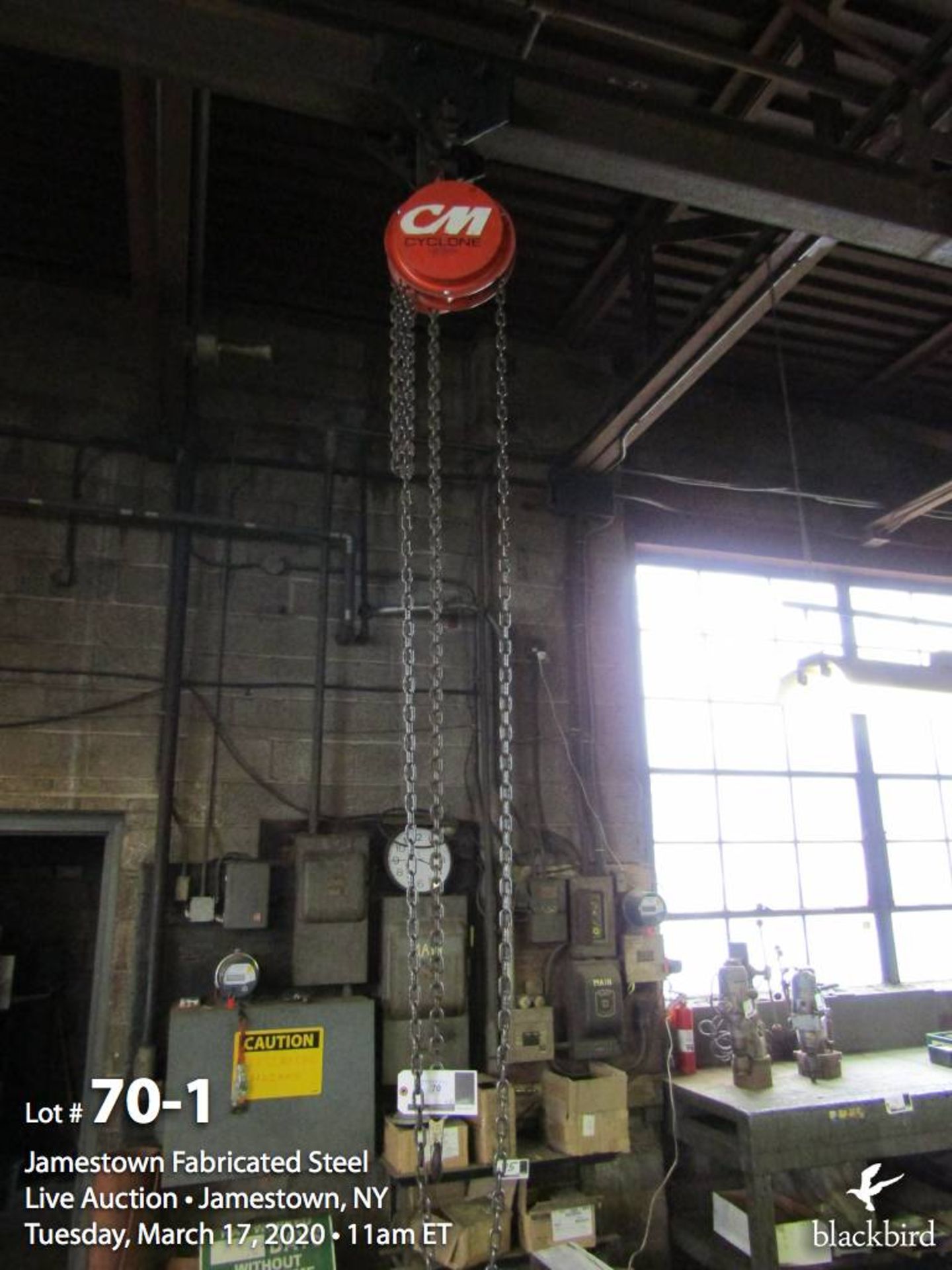 CM cyclone chain hoist 1 ton. - Image 2 of 2