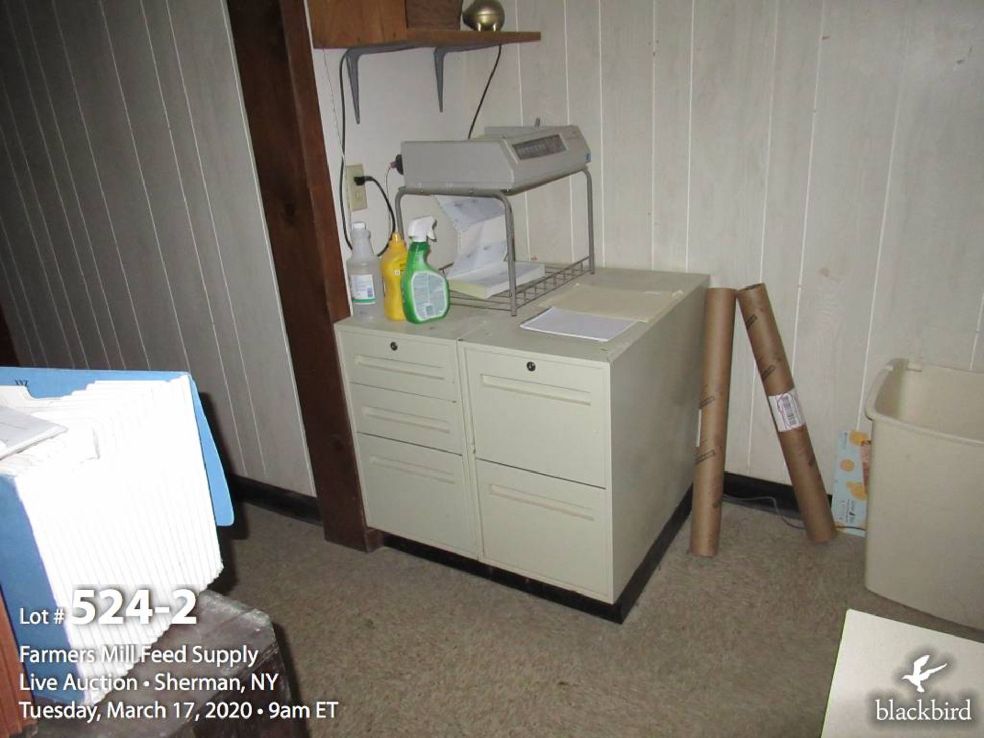 Contents of 2 offices desks file cabinets, printers, supplies - Image 3 of 6