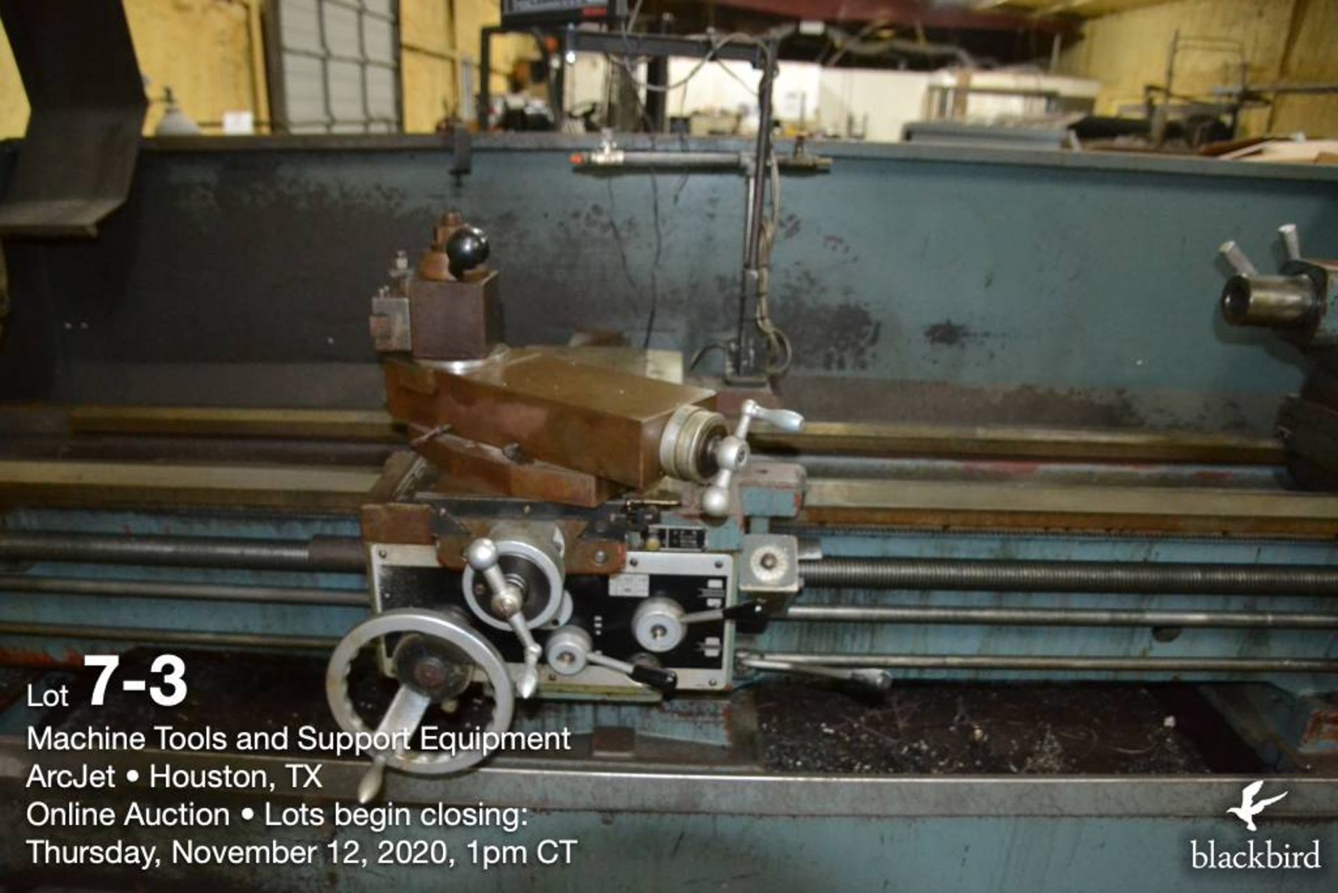 Engine lathe, Kingston HD 2290, 22 in x 90 in, metric & SAE threading, spindle bore 4 1/8 in, 2007 - Image 4 of 12