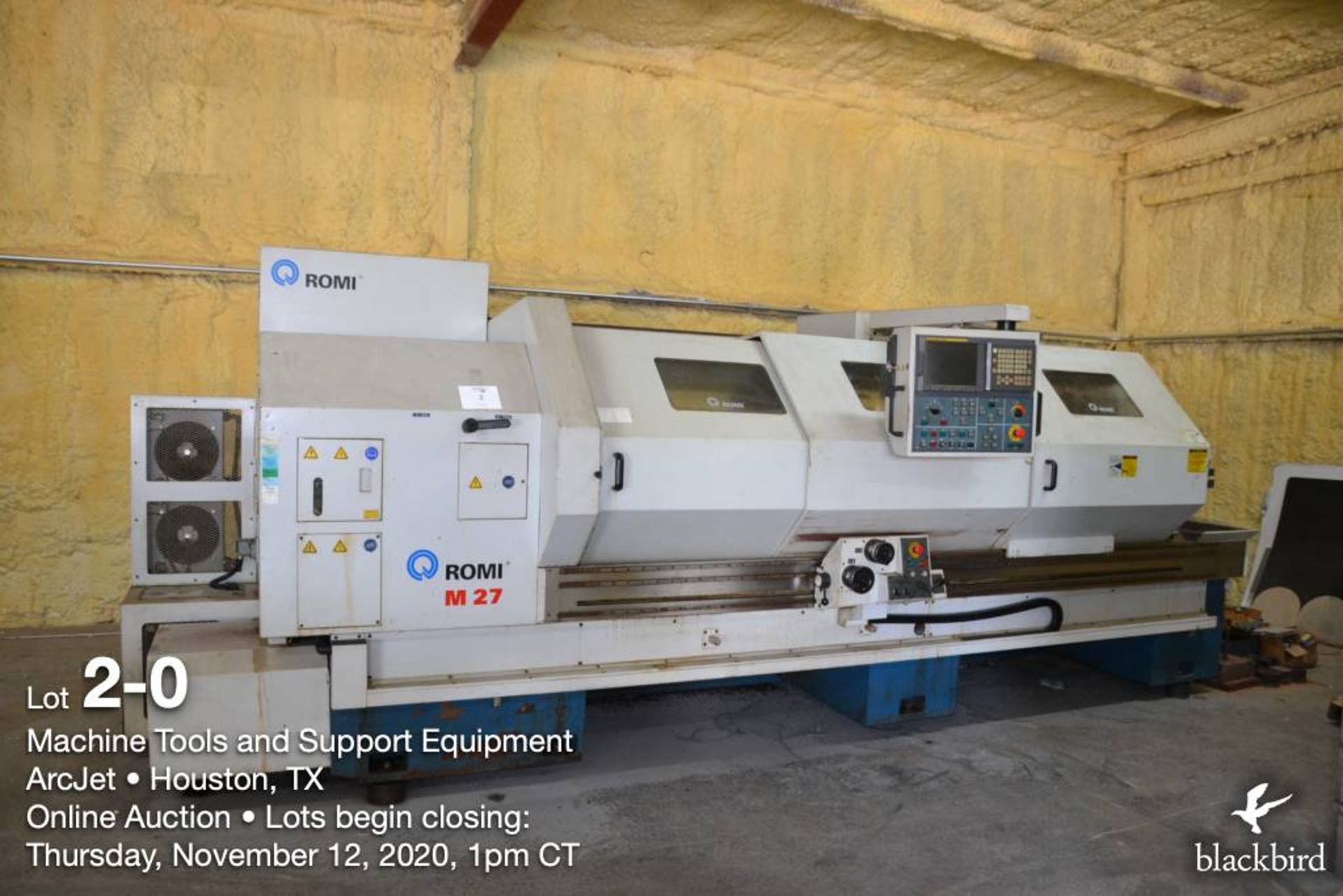 CNC engine lathe, ROMI mdl M27, GE-Fanuc series 21-T control, 20" 4 jaw chuck, 2006