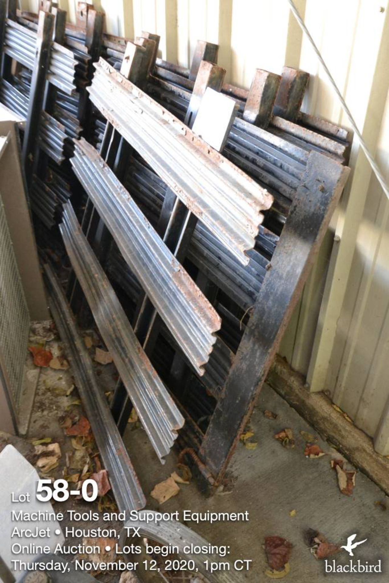 (Lot): (8) flat bed truck metal side boards 47 inches wide by 41 inches tall