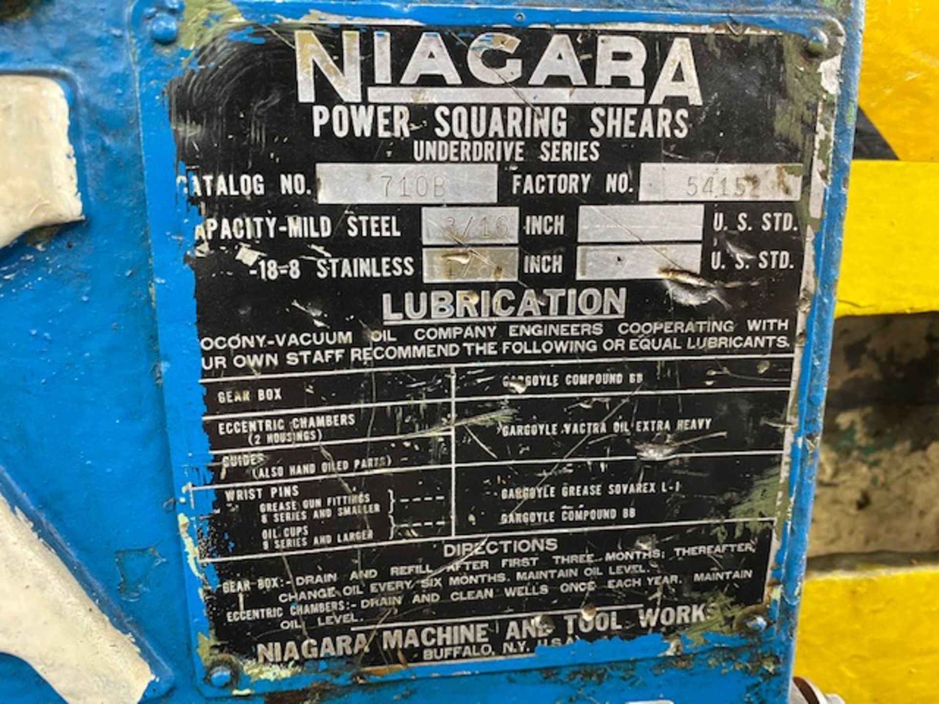 10' x 3/16" Niagara Power Shear - Image 3 of 5