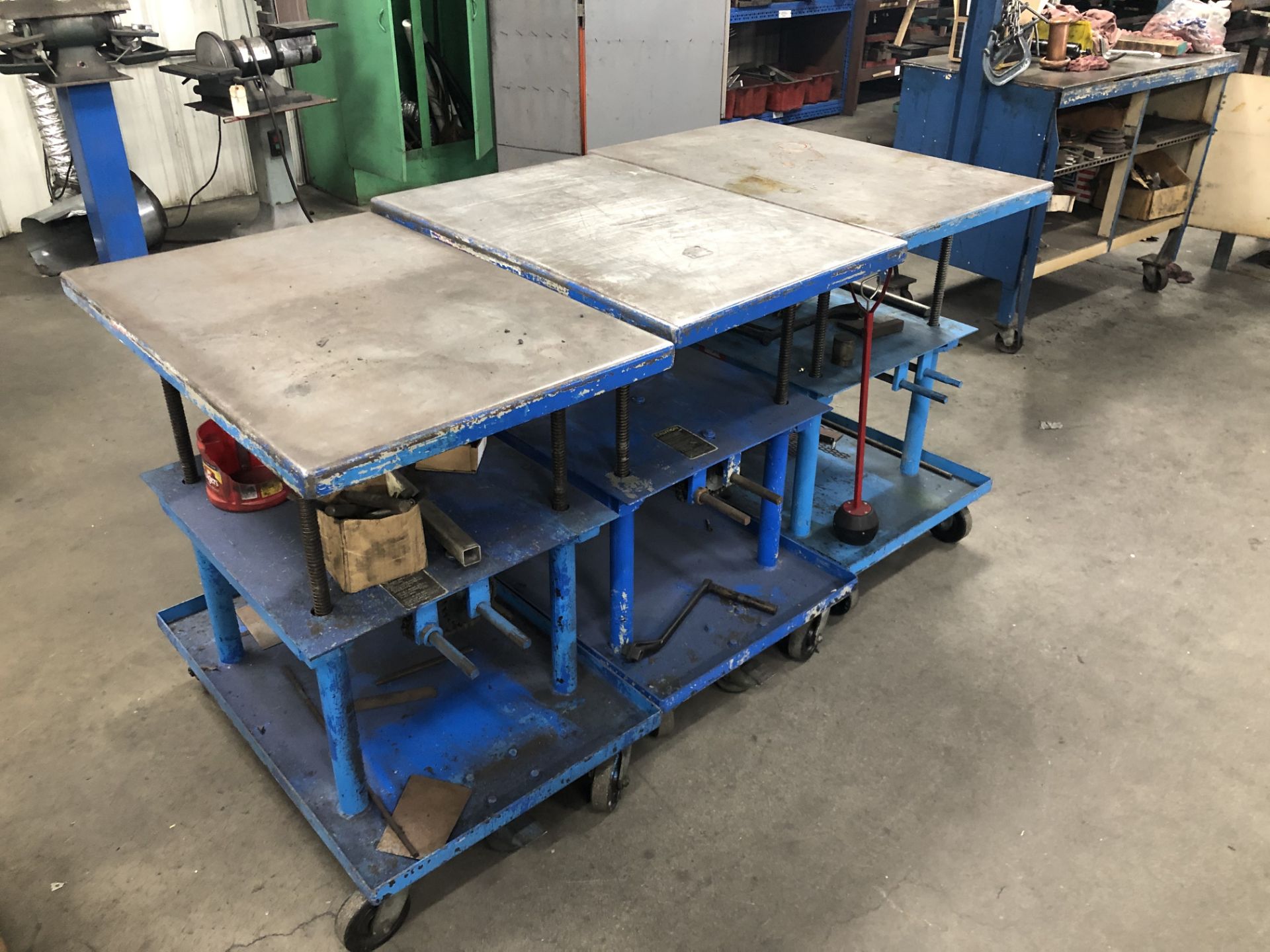 Lot of 36" x 24" Adjustable Height Die Carts