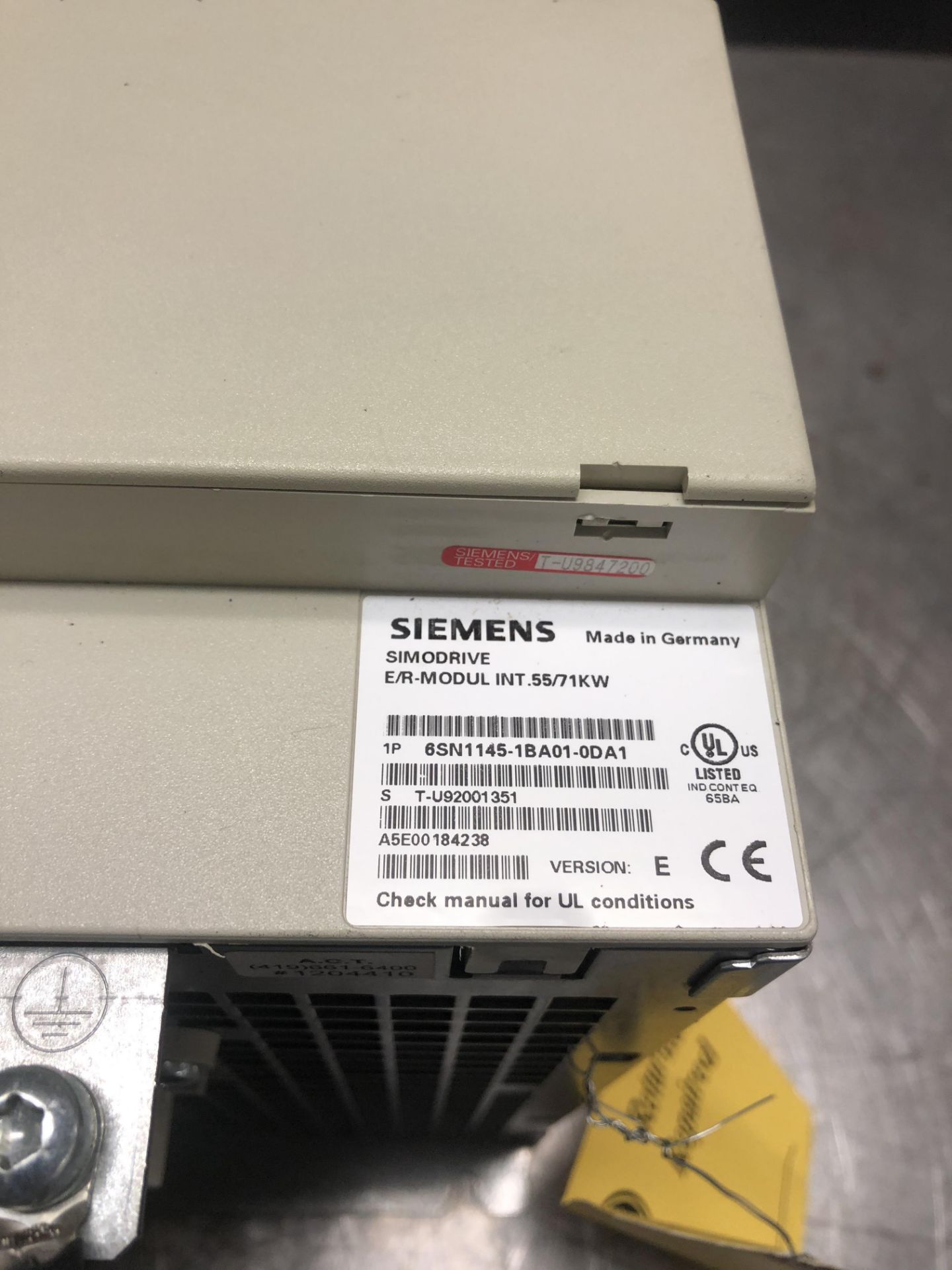 SIEMENS 6SN1145-1BA01-0DA1_VER. E_SIMODRIVE E/R MODUL INT. 55/71 KW - Image 6 of 6