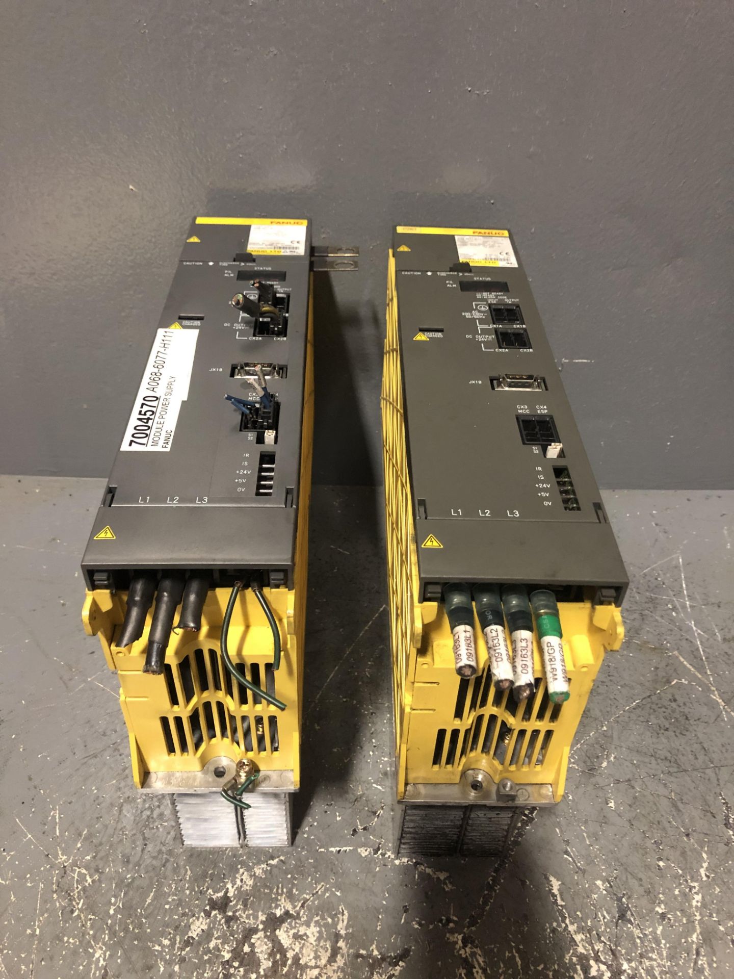 (2) FANUC A06B-6077-H111 POWER SUPPLY MODULES