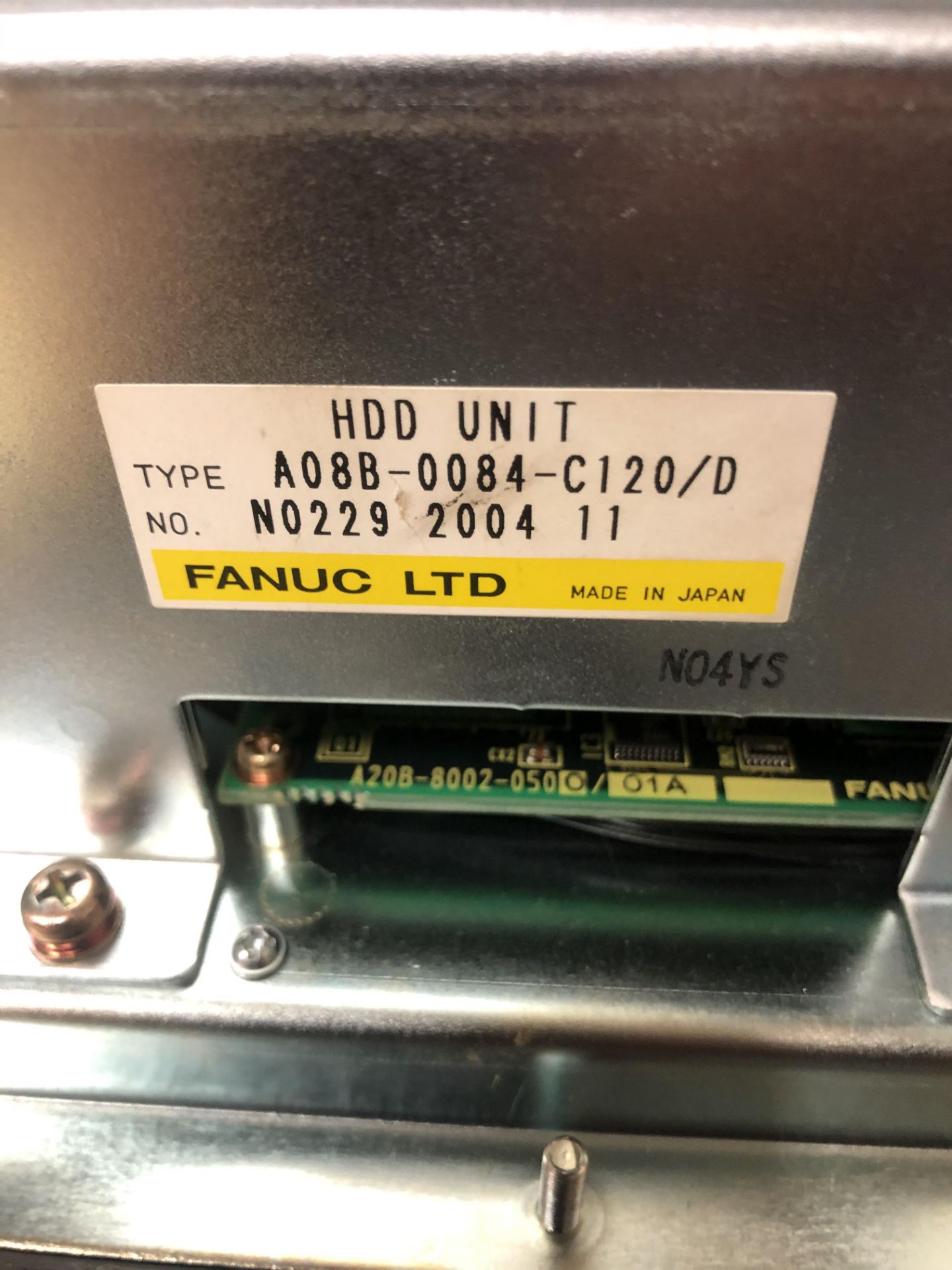FANUC A13B-0196-B412 PANEL W/ A08B-0084-D432 BASE UNIT & A08B-0084-C120/D HDD UNIT - Image 4 of 6