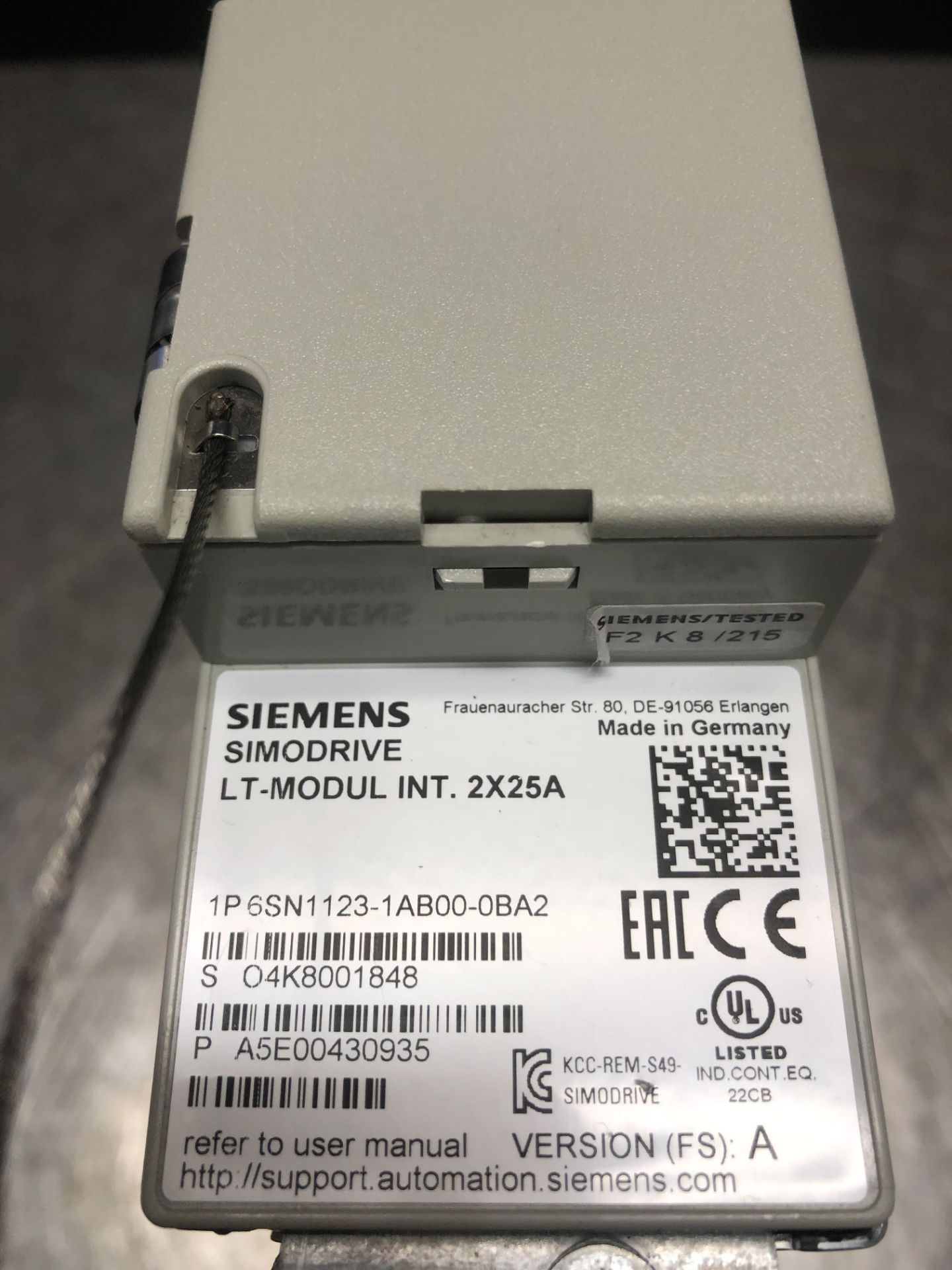 SIEMENS 6SN1123-1AB00-0BA2 SIMODRIVE LT-MODUL INT. 2X25A - Image 4 of 4