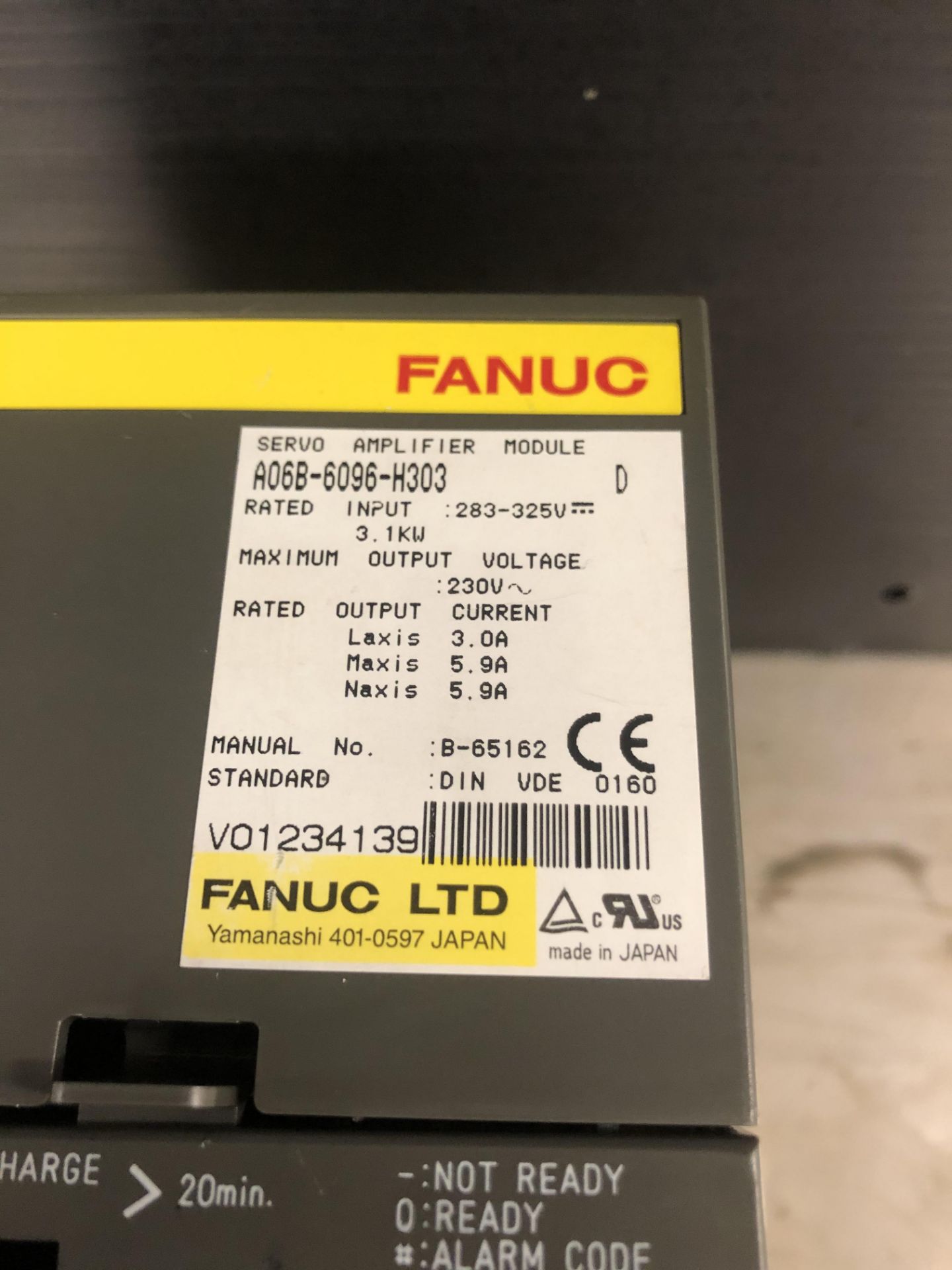 FANUC A06B-6096-H303 SERVO AMPLIFIER MODULE - Image 4 of 4