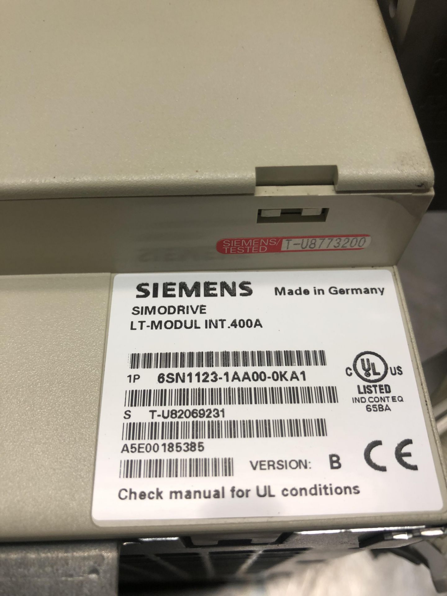 SIEMENS 6SN1123-1AA00-0KA1_VER. B_SIMODRIVE LT-MODUL INT. 400A - Image 4 of 4