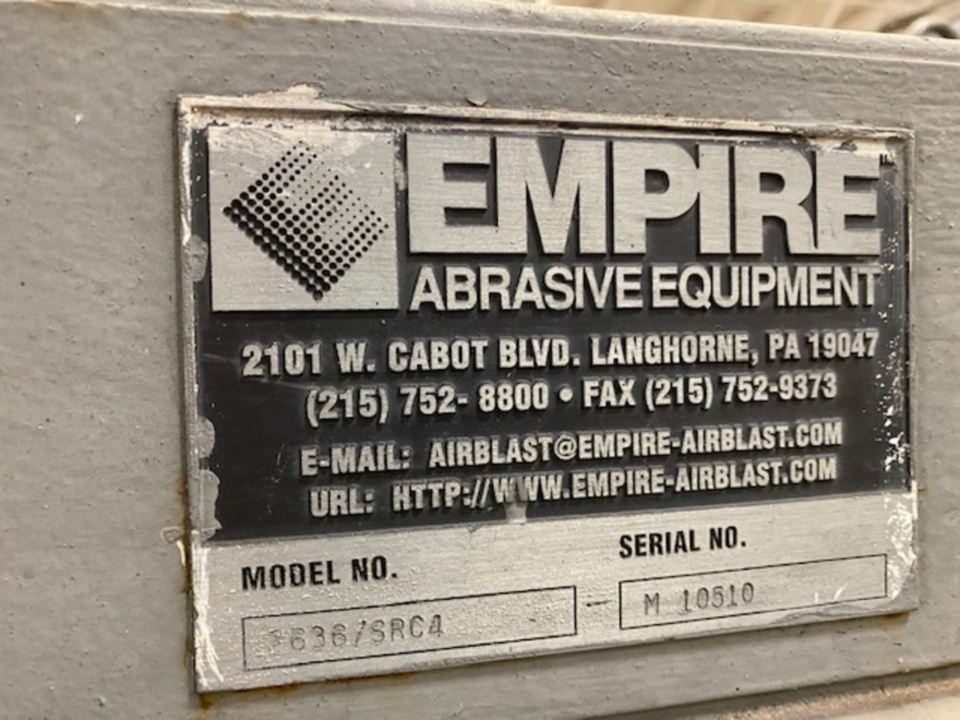 Empire Abrasive Equipment Sand Blaster Model# 636/SRC4 - Image 3 of 8