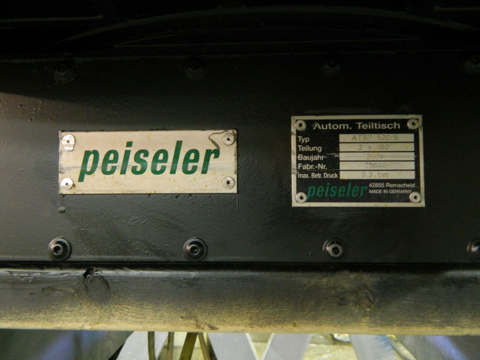 Peiseler ATSP 520/S Rotary Table, 27-1/2" X 39-1/4" Table - Image 9 of 10