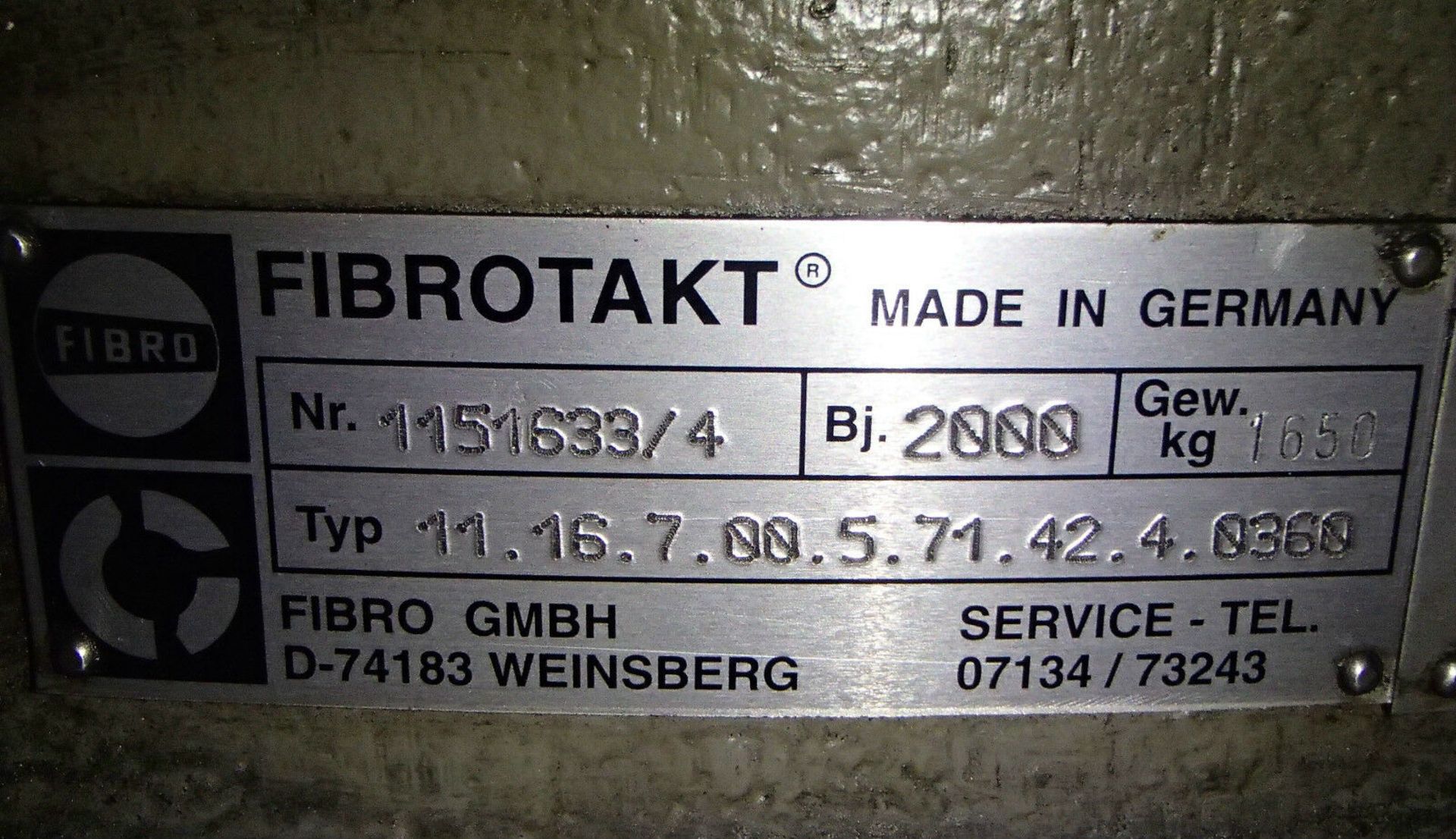 55" Fibrotakt Rotary Table - Image 7 of 7