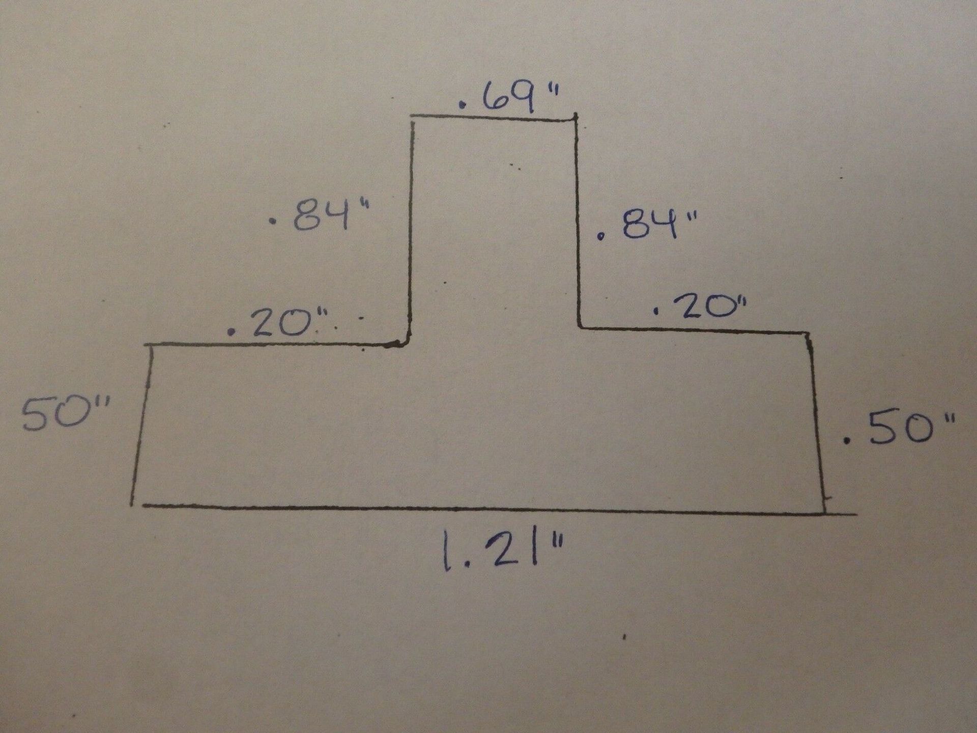 43" x 21" T-SLOTTED STEEL TABLE - Image 4 of 4