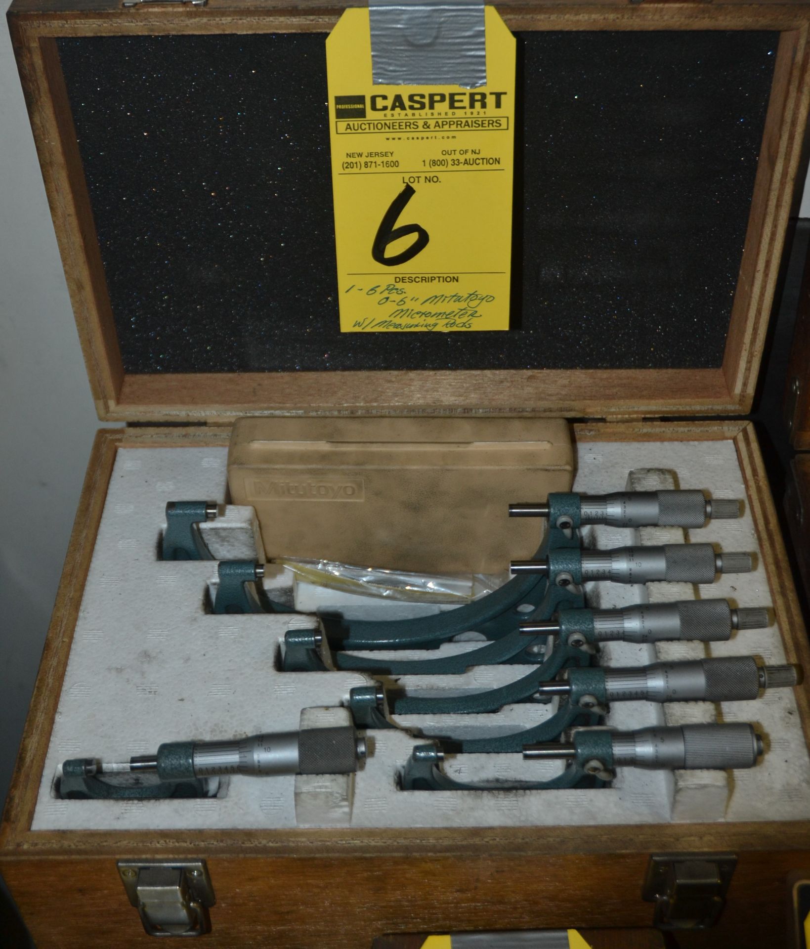 MITUTOYO 6-PC. MICROMETER SET WITH RODS