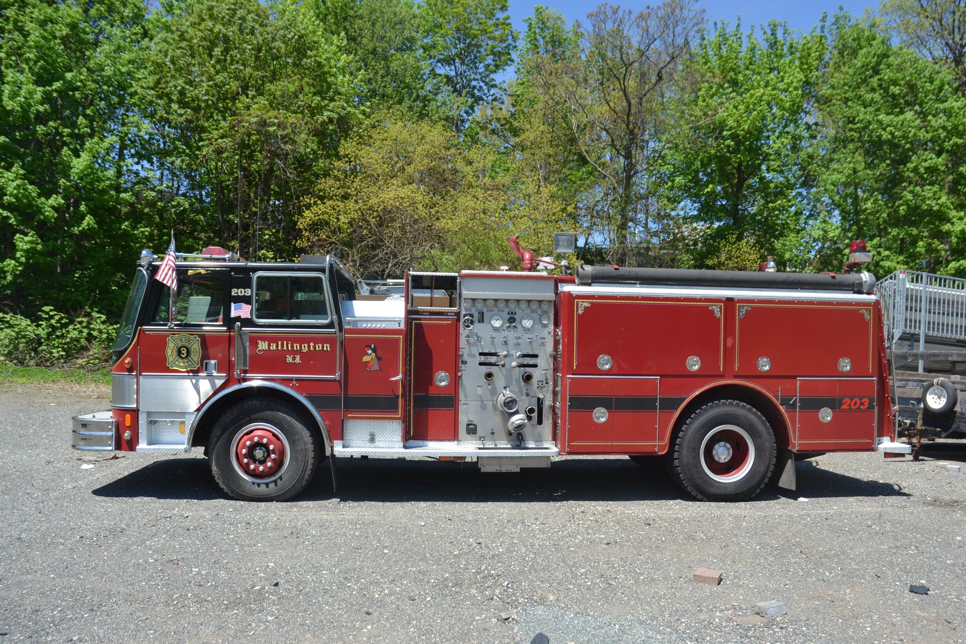 1985 HAHN PUMPER FIRE ENGINE, 25K MILES