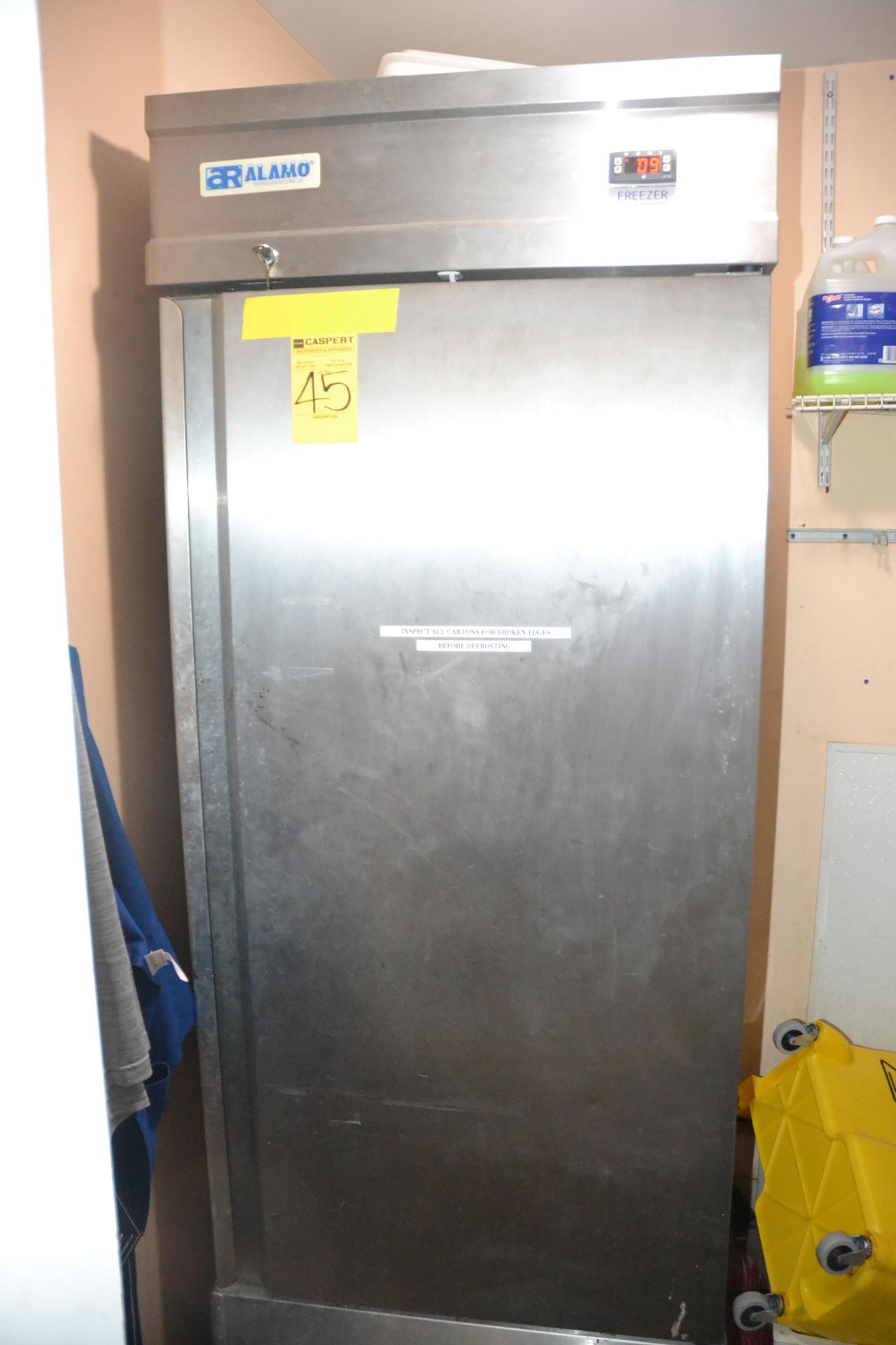 Alamo Stainless Steel 1-Door Freezer with Key Model CFD-1FF, 28"W x 82.5"H x 33"D