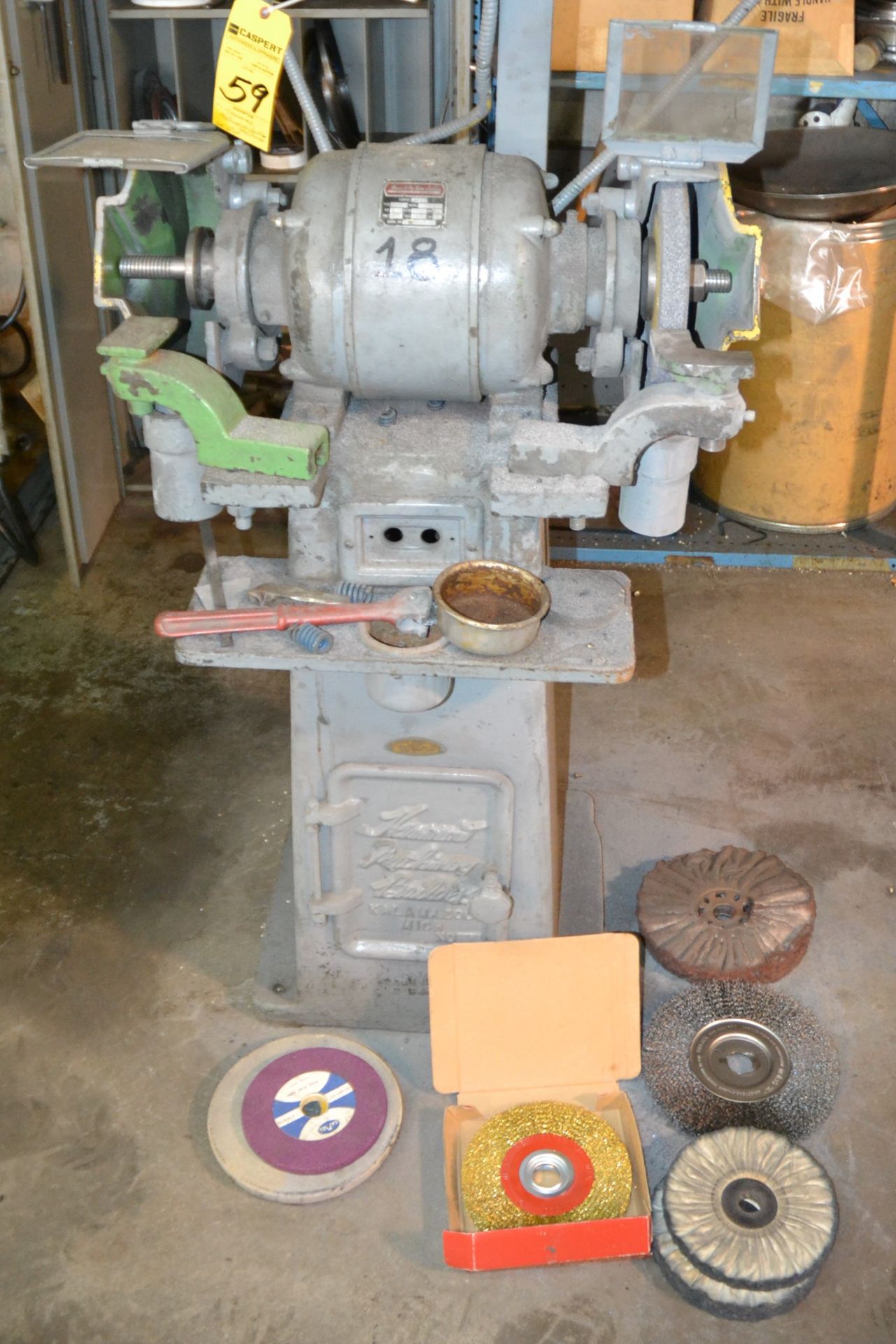 Hammond Kalamazoo Double End Grinder, S/N 6068