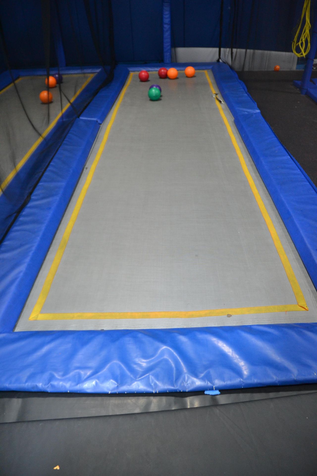 Trampoline Basketball Area Including: (1) 23' x 6' Trampoline, (1) Basketball Hoop w/ Balls, Netting - Image 2 of 2