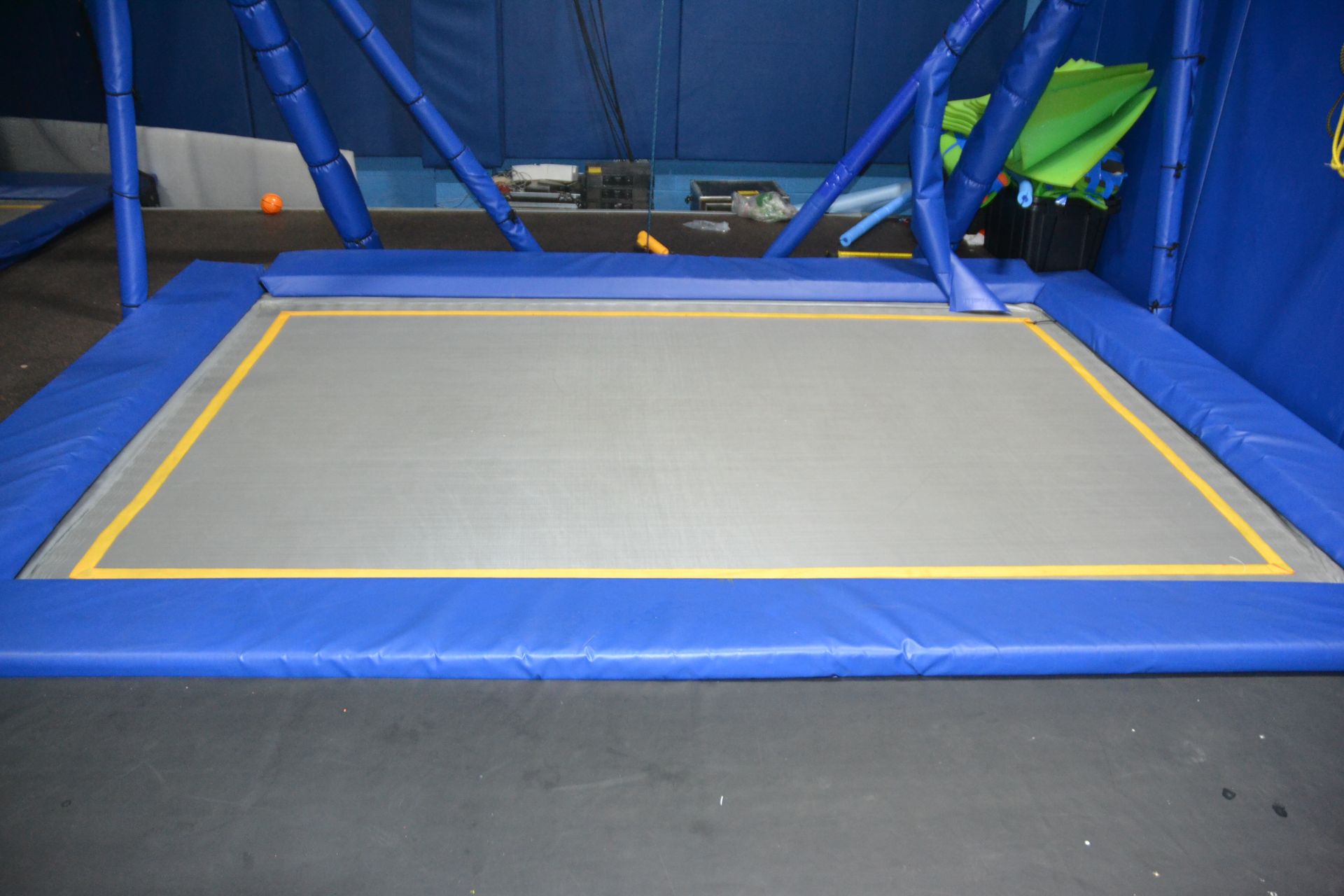 Trampoline Bungee Jump Area Including: (1) 11' x 8 1/2' Trampoline, Bungee Equipment (Ropes &