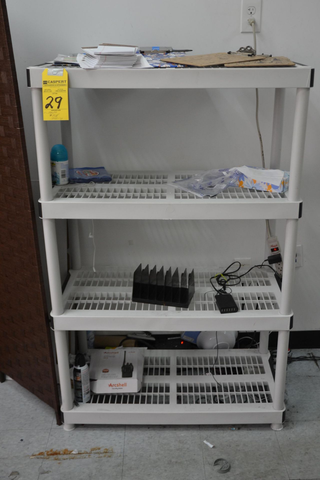 4-Shelf Plastic Shelving Unit