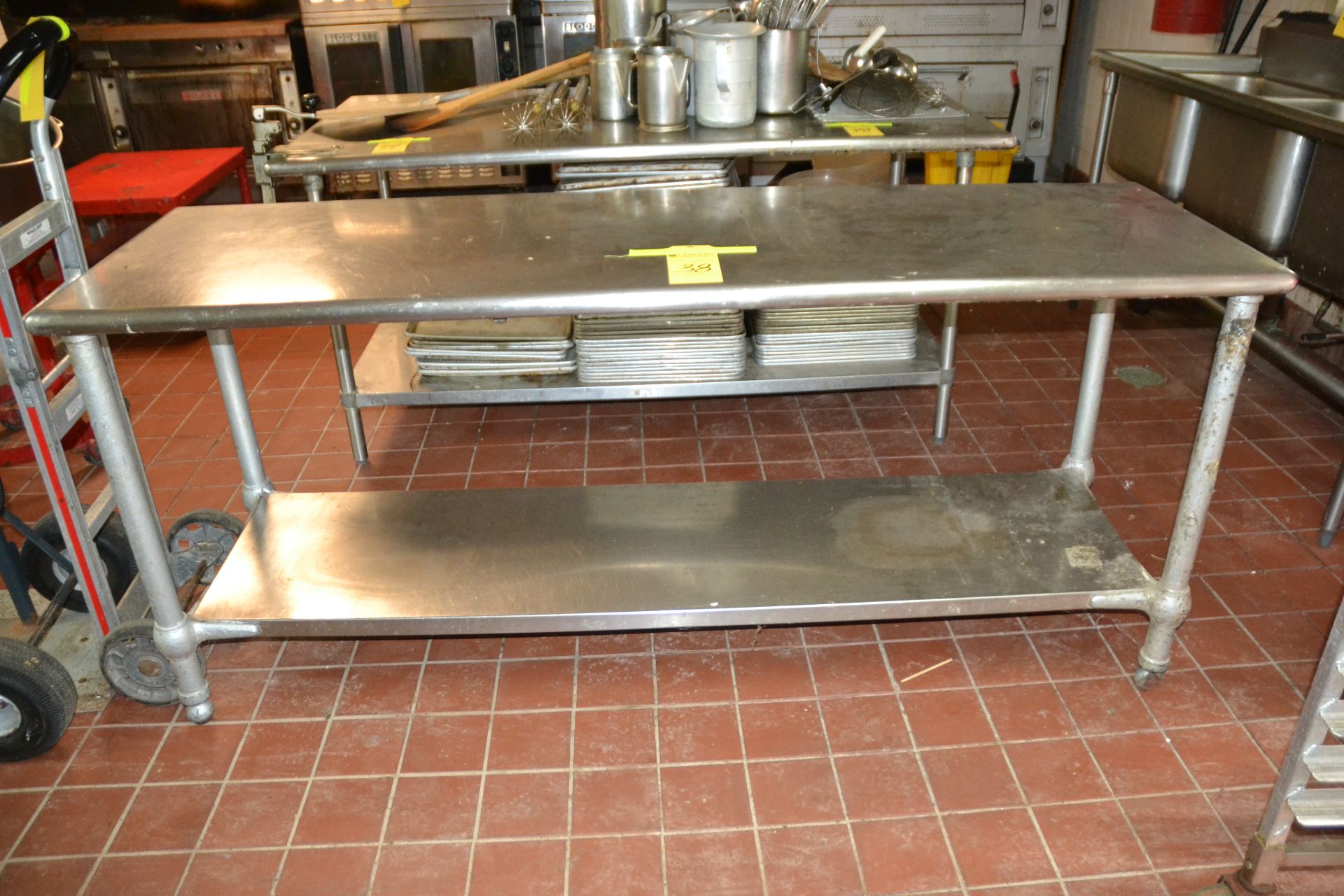 Stainless Steel Prep Table, 24" x 78"