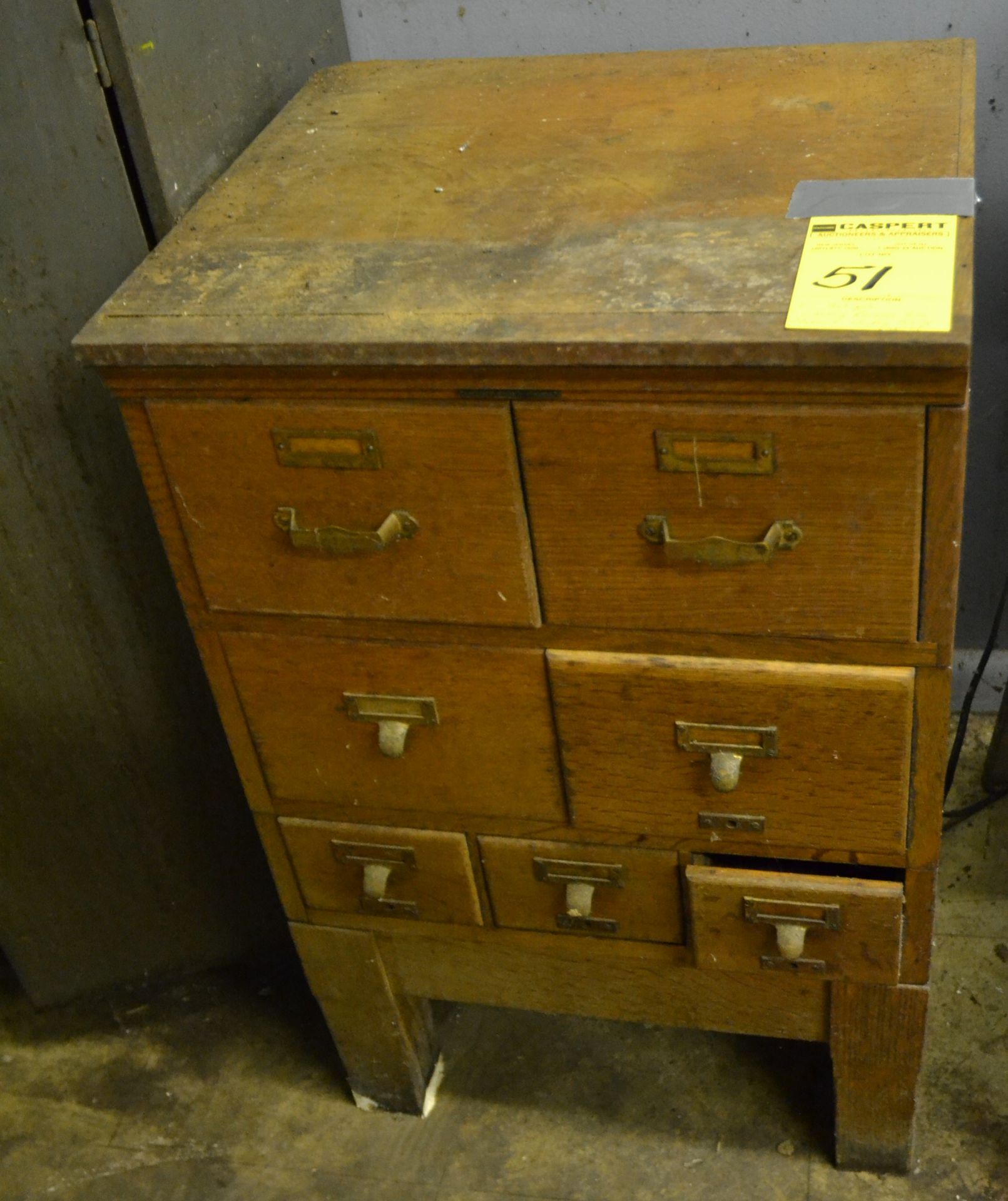 Antique Library Bureau Sole Makers Wooden Unit