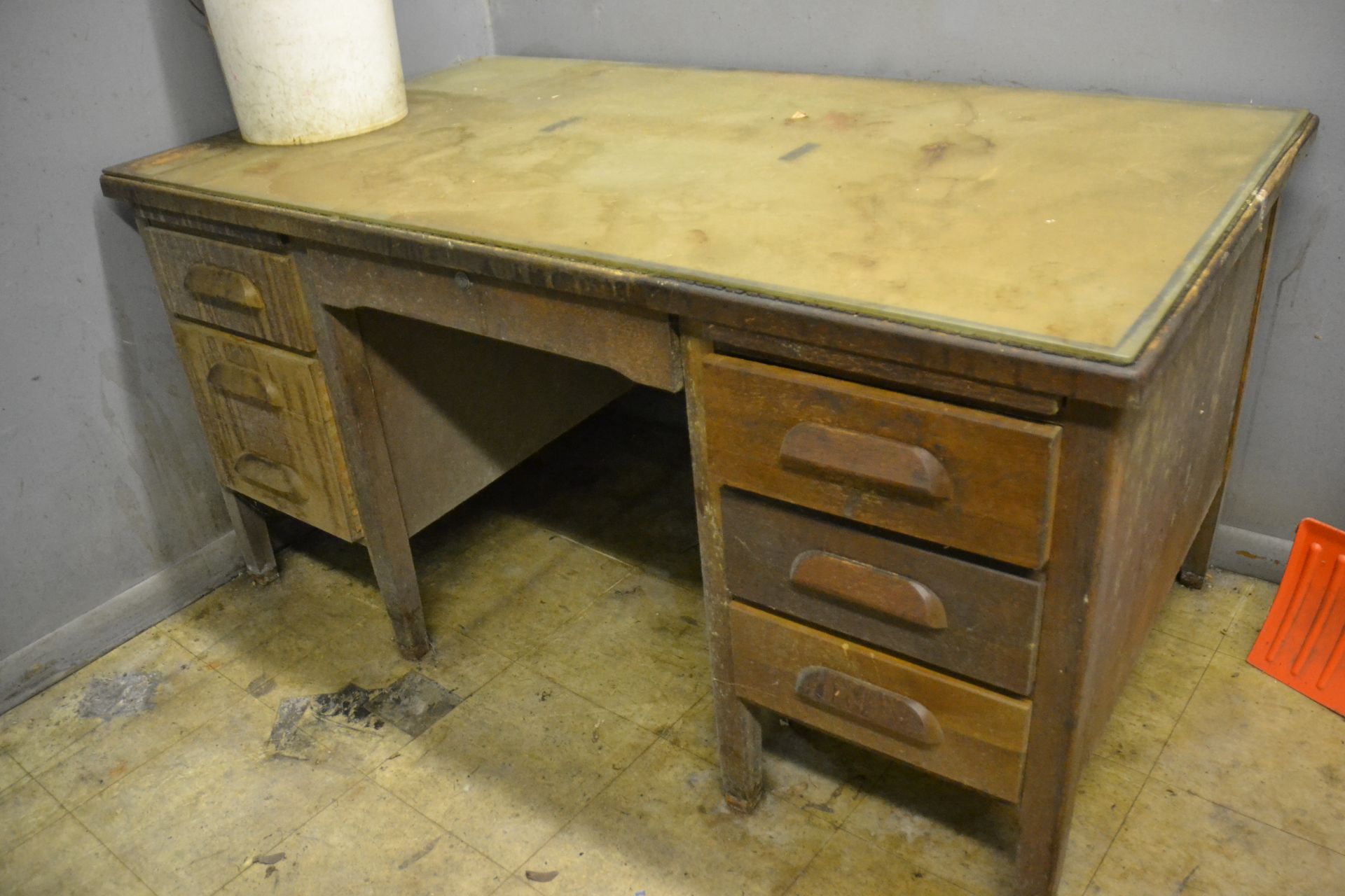 Wooden Desks w/ (2) Chairs - Image 2 of 2