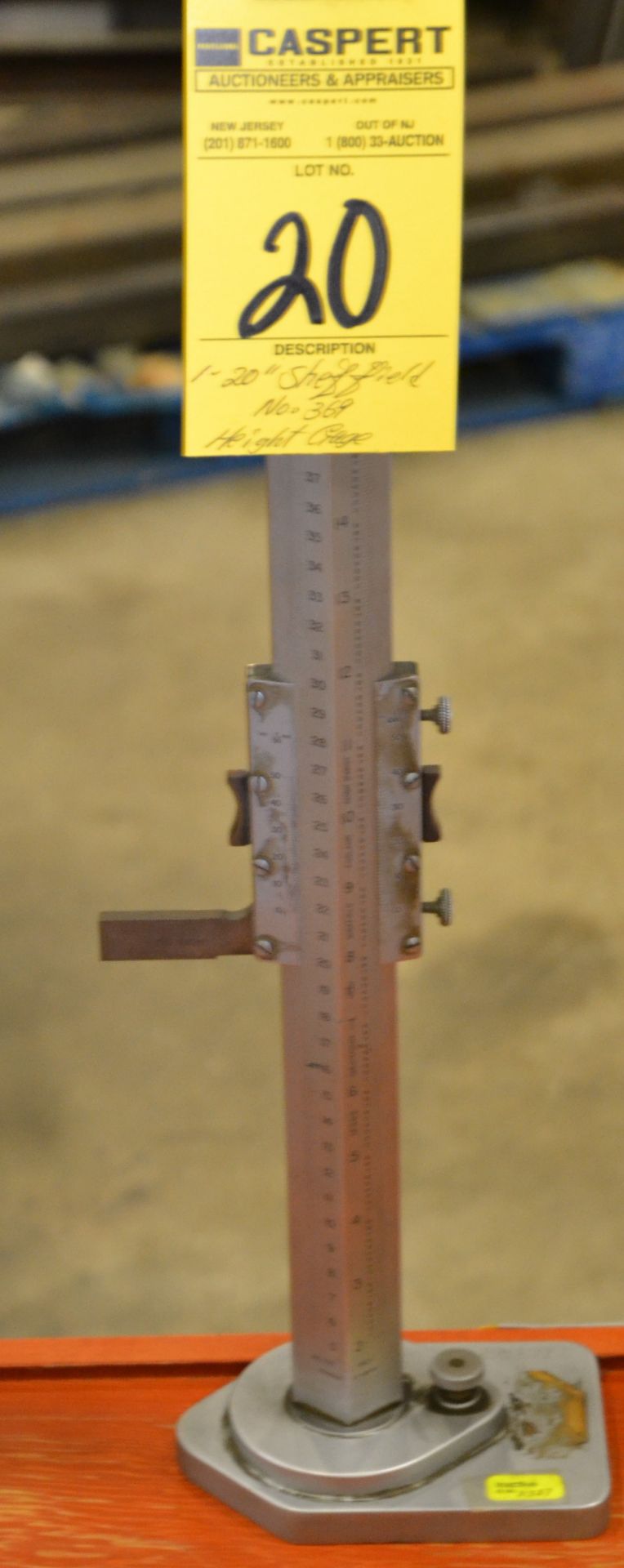 20" Sheffield No. 369 Height Gauge