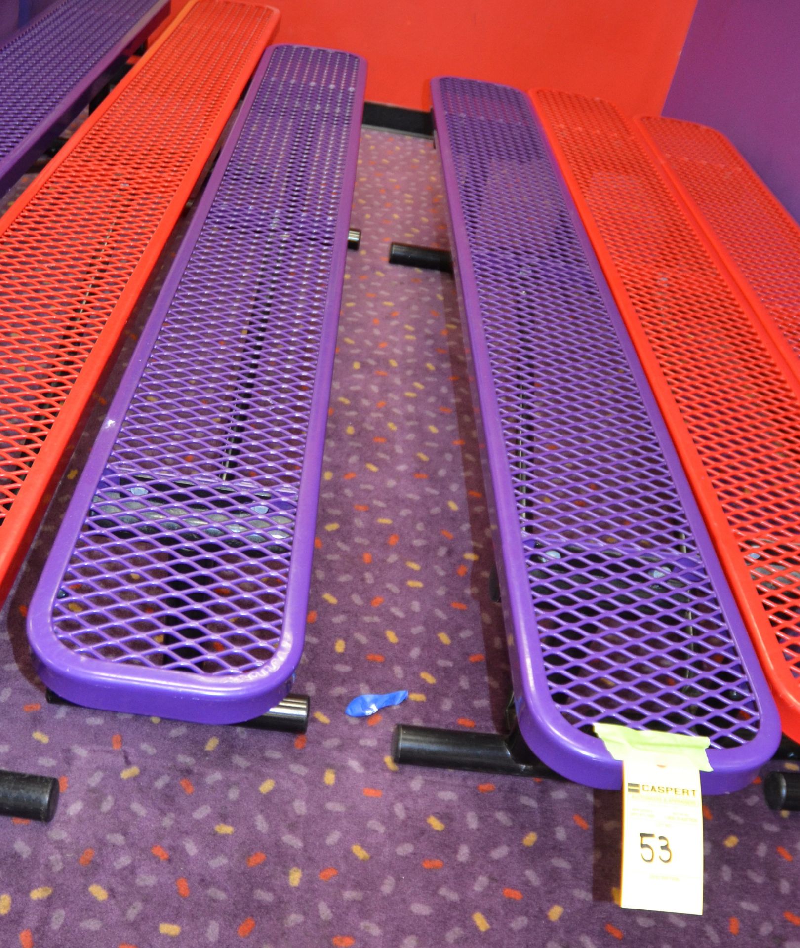 Purple 8' Plastic Coated Benches