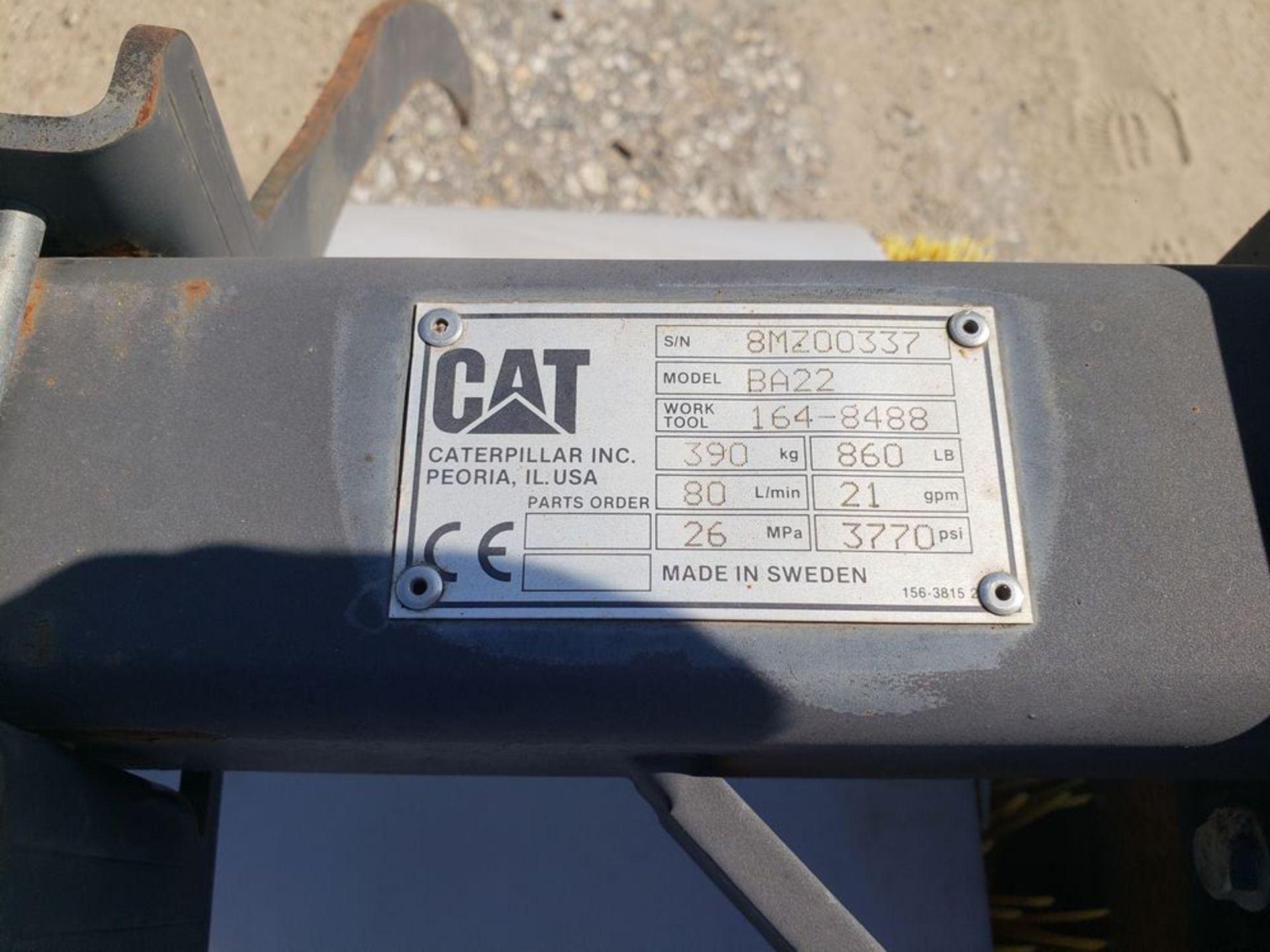 CAT BOBCAT SWEEPER ATTACHMENT MODEL-BA22 S#8M200337 (LOCATED AT: 29861 OLD HWY 33, ELKHART, IN - Image 3 of 3