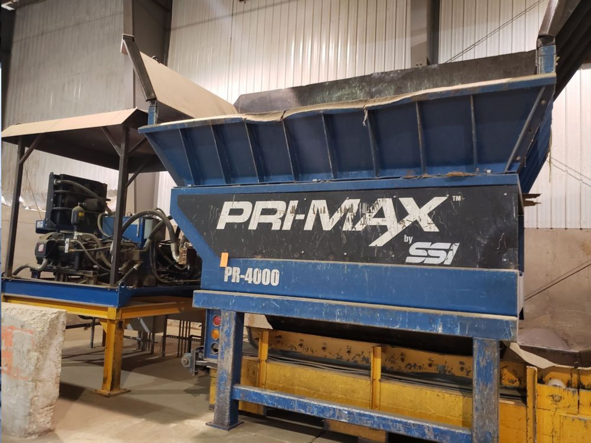 SSI PRI-MAX SHREDDER MODEL-PR-4000S CLOSED LOOP 20-80 TONS/ HOUR; INFEED-119" X 134"; INFEED