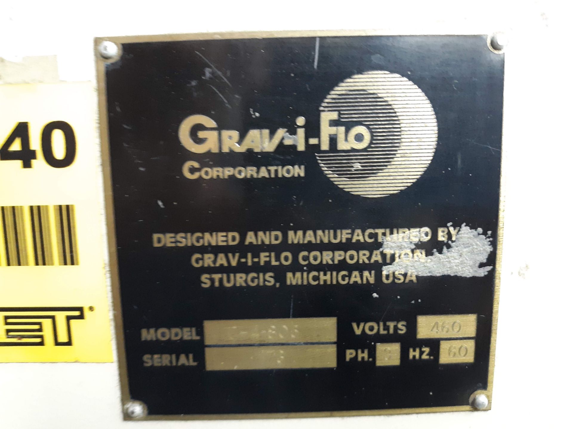 GRAV-I-FLO GYRA FINISH CENTRIFUGAL BARREL FINISHING MACHINE MODEL-C-4806 S#173 460V/3PH/60HZ ( - Image 3 of 4