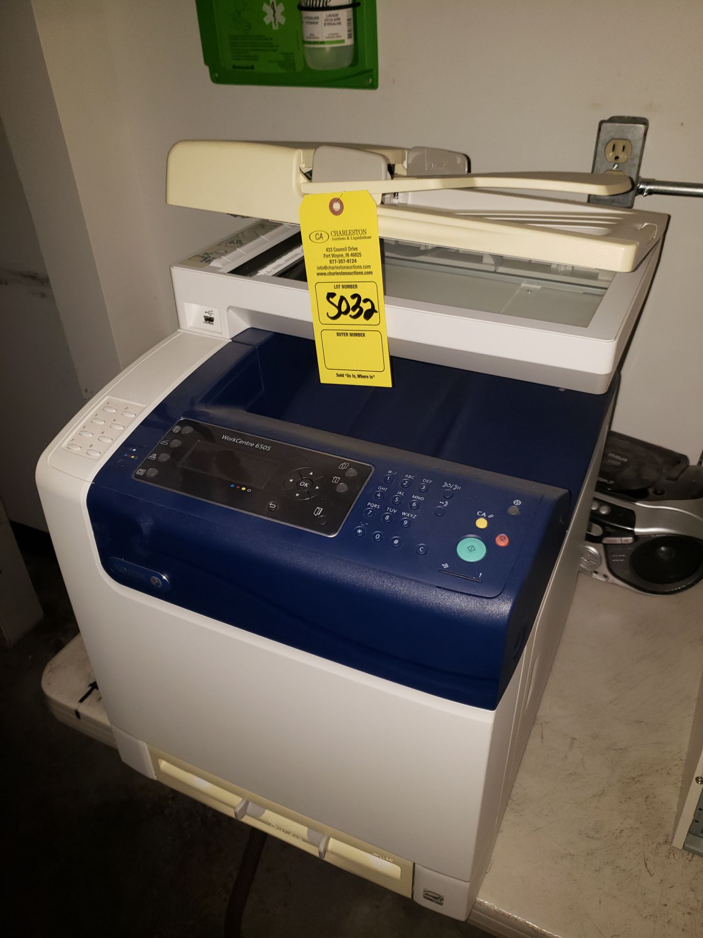 XEROX WORK CENTER 6505 & (2) BOOMBOXES (LOCATED AT: 16335 LIMA ROAD BLDG. 4 HUNTERTOWN, IN 46748)