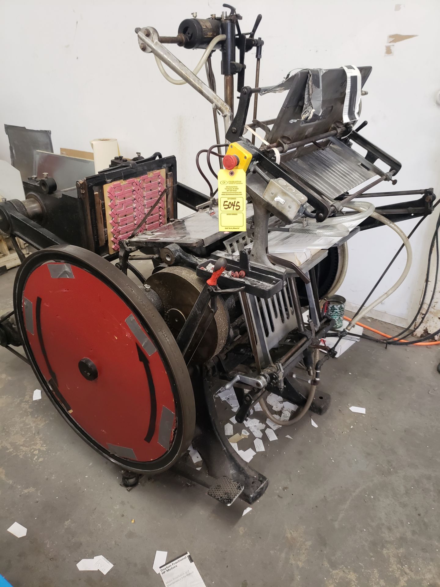 KLUGE AUTOMATIC PLATEN LETTER PRESS MACHINE# NB1211665 (LOCATED AT: 16335 LIMA ROAD BLDG. 4