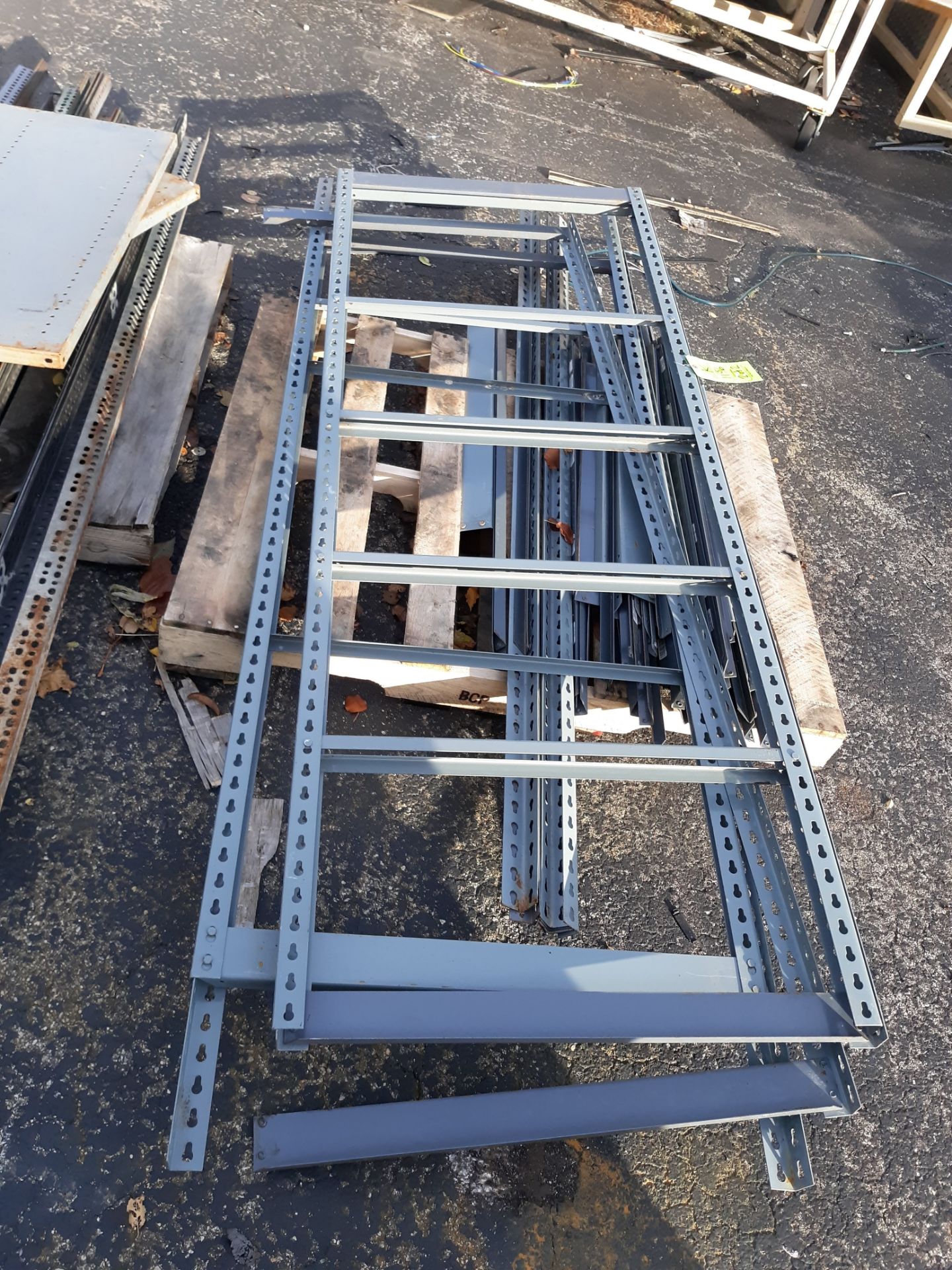 SHELVING-METAL FRAMES W/ PARTICAL BOARD SHELVES (LOCATED AT: 432 COUNCIL DRIVE, FORT WAYNE, IN - Image 3 of 3