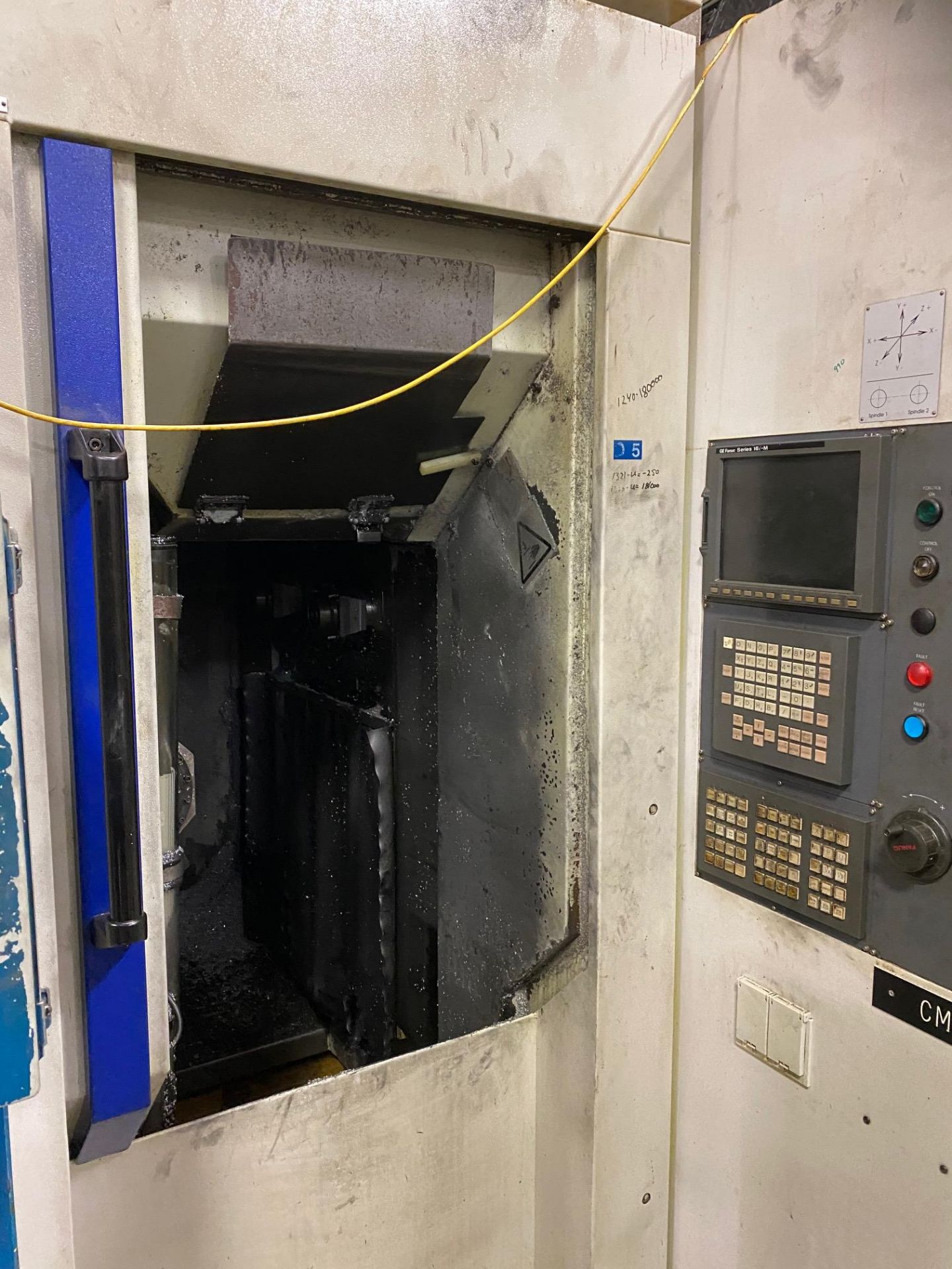 2002 SCHWABISCHE WERKZEUGMASCHINEN BA 400 CNC HORIZONTAL MACHINING CENTER W GE FANUC SERIEW 16i-M - Image 2 of 12