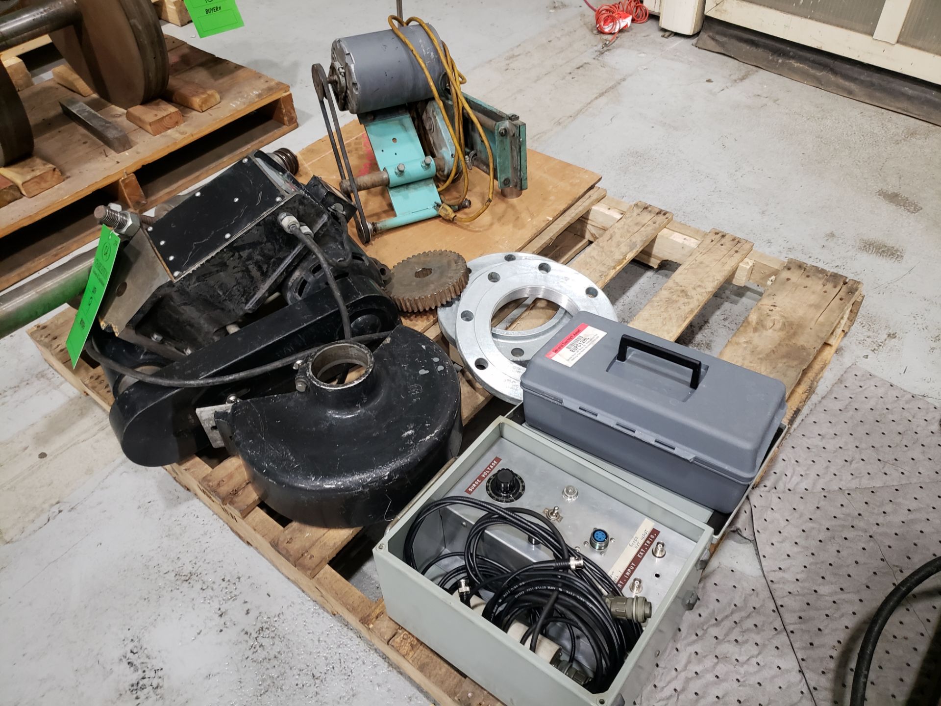 PALLET OF MISC. DUNMORE TOOL POST GRINDER; SURGE TESTER & VARIOUS B-1