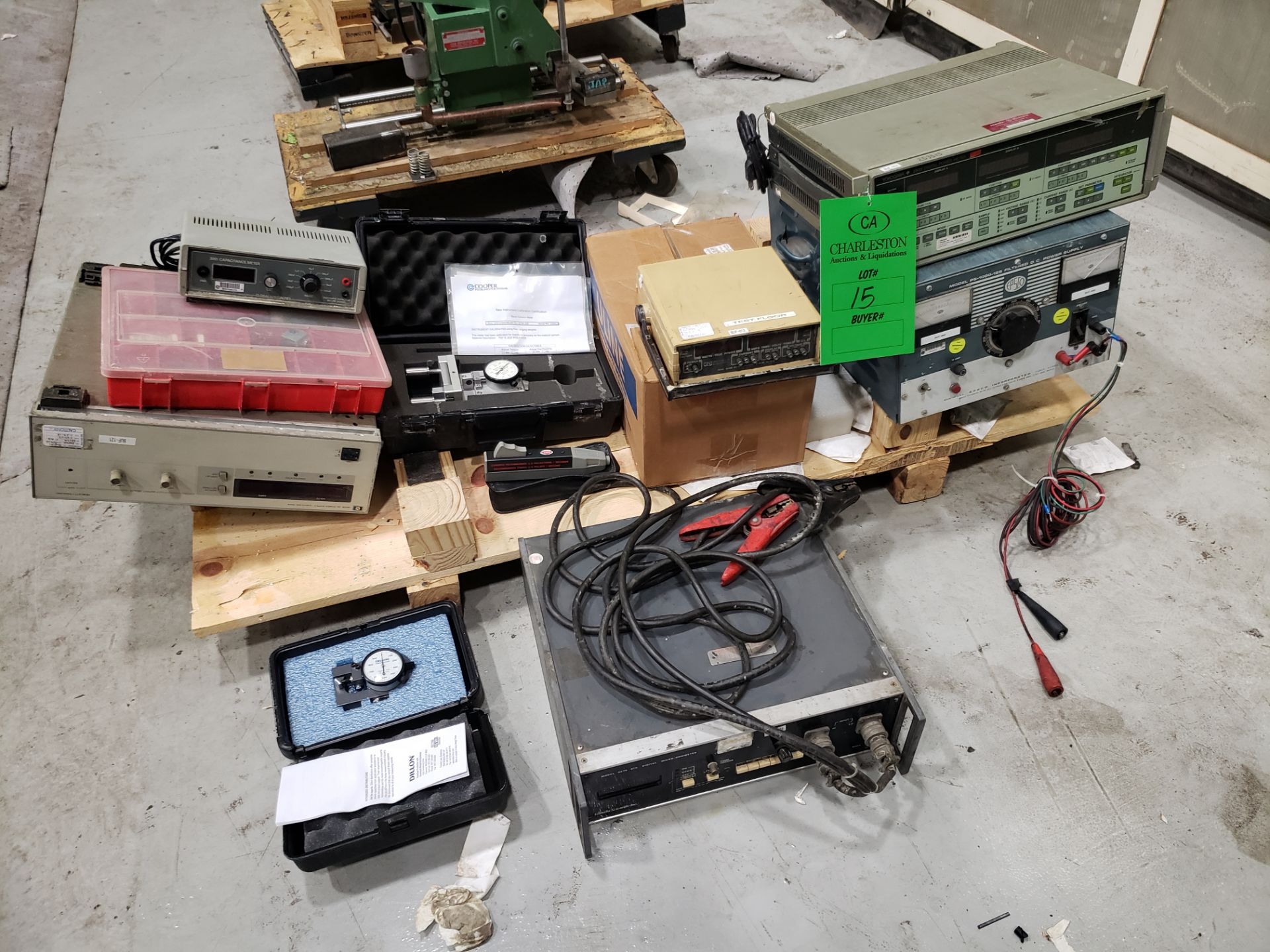 PALLET OF MISC. ELECTRONIC TEST: (1) YOKOGAWA 2533 DIGITAL POWER METER (1) EPSCO PS-1000-125 DC