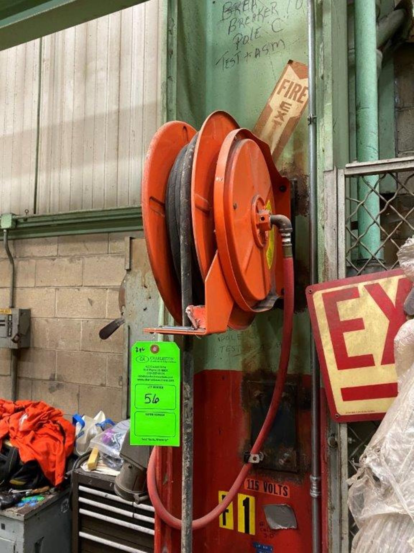 (2) HUBBELL AUTOMATIC CORD REEL (2) HUBBELL HOSE REEL (THIS ASSET WILL BE RELEASED UPON CONFIR