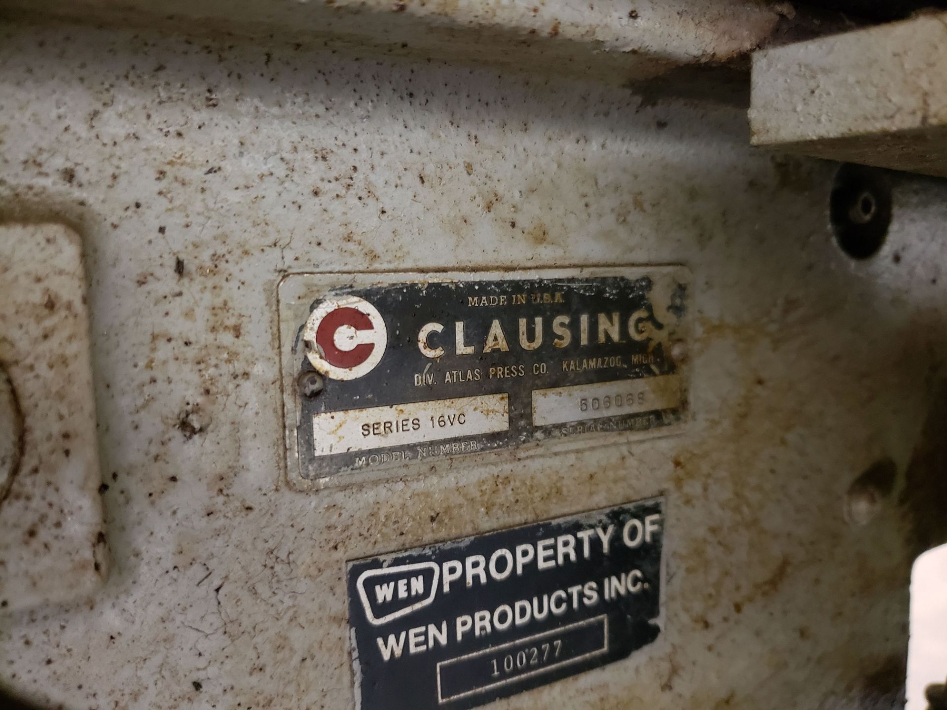 CLAUSING DRILL PRESS MODEL-16VC S#506068 - Image 2 of 2