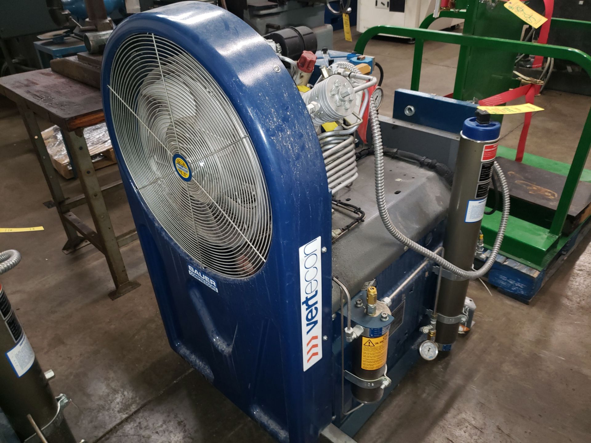 2015 BAUER VERTECON AIR COMPRESSOR MODEL-VI-120UD34606P-2S S#166091 460 VOLT - Image 3 of 4