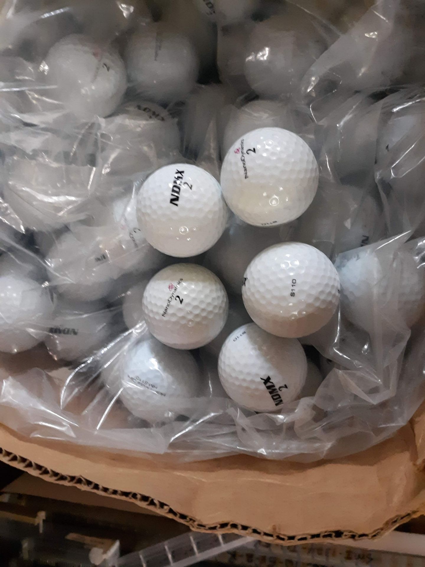 (4) BOXES OF GOLF BALLS (APPROX. 85 DOZEN) 3 BOXES NDMX2 W/ LOGOS & 1 BOX UNPRINTED - Image 2 of 2