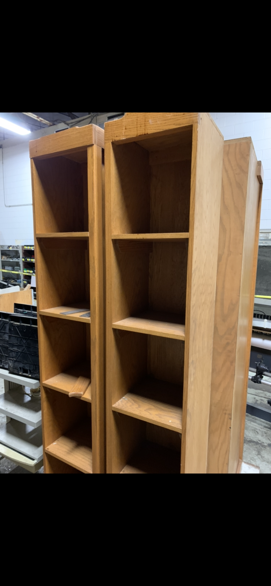 8' X 2.5' WOOD STORAGE CABINET & 8' X 1' SHELVING - Image 3 of 3