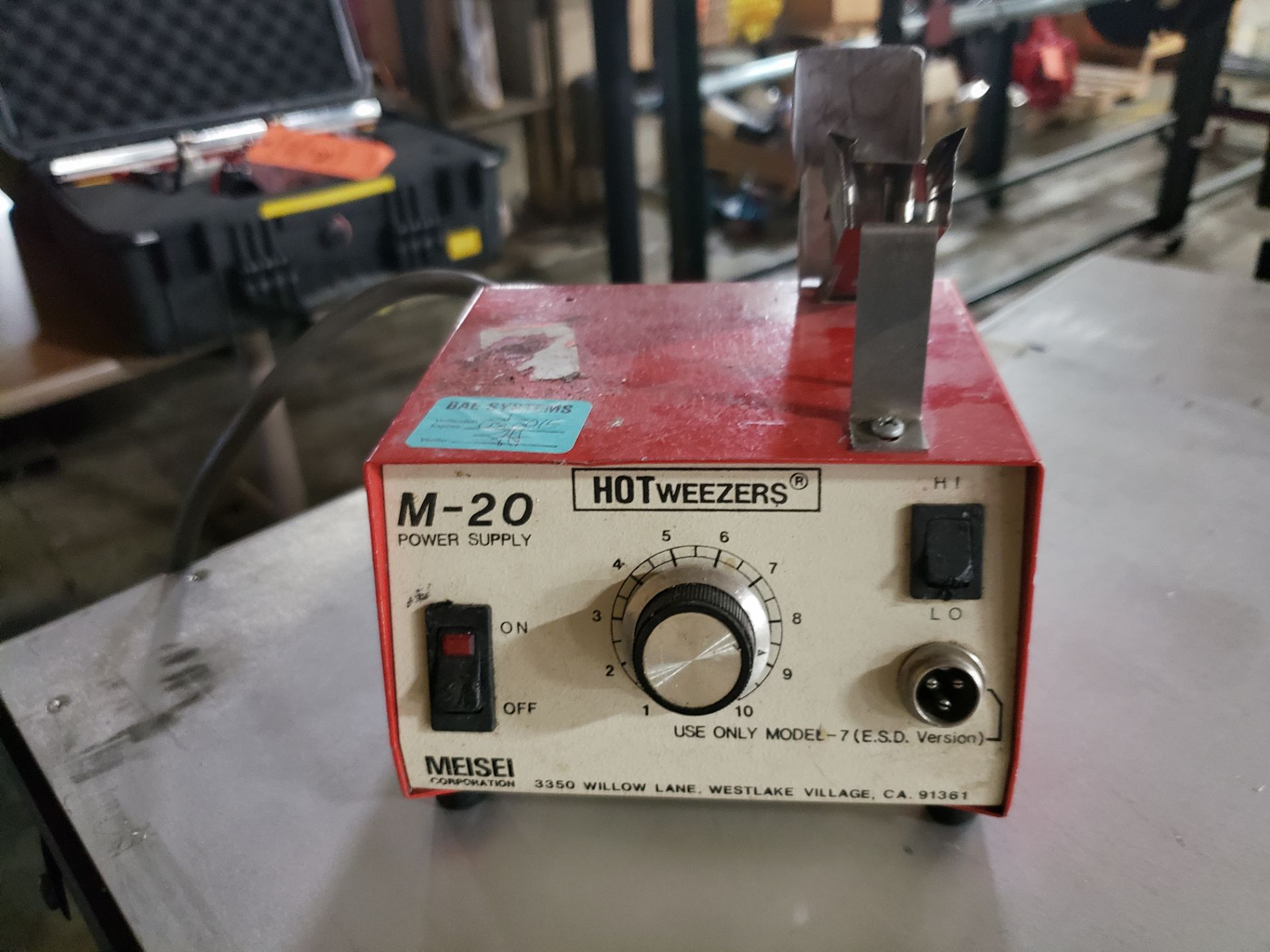 (6) MEISEI HOTWEEZER M-20 POWER SUPPLY - Image 2 of 2