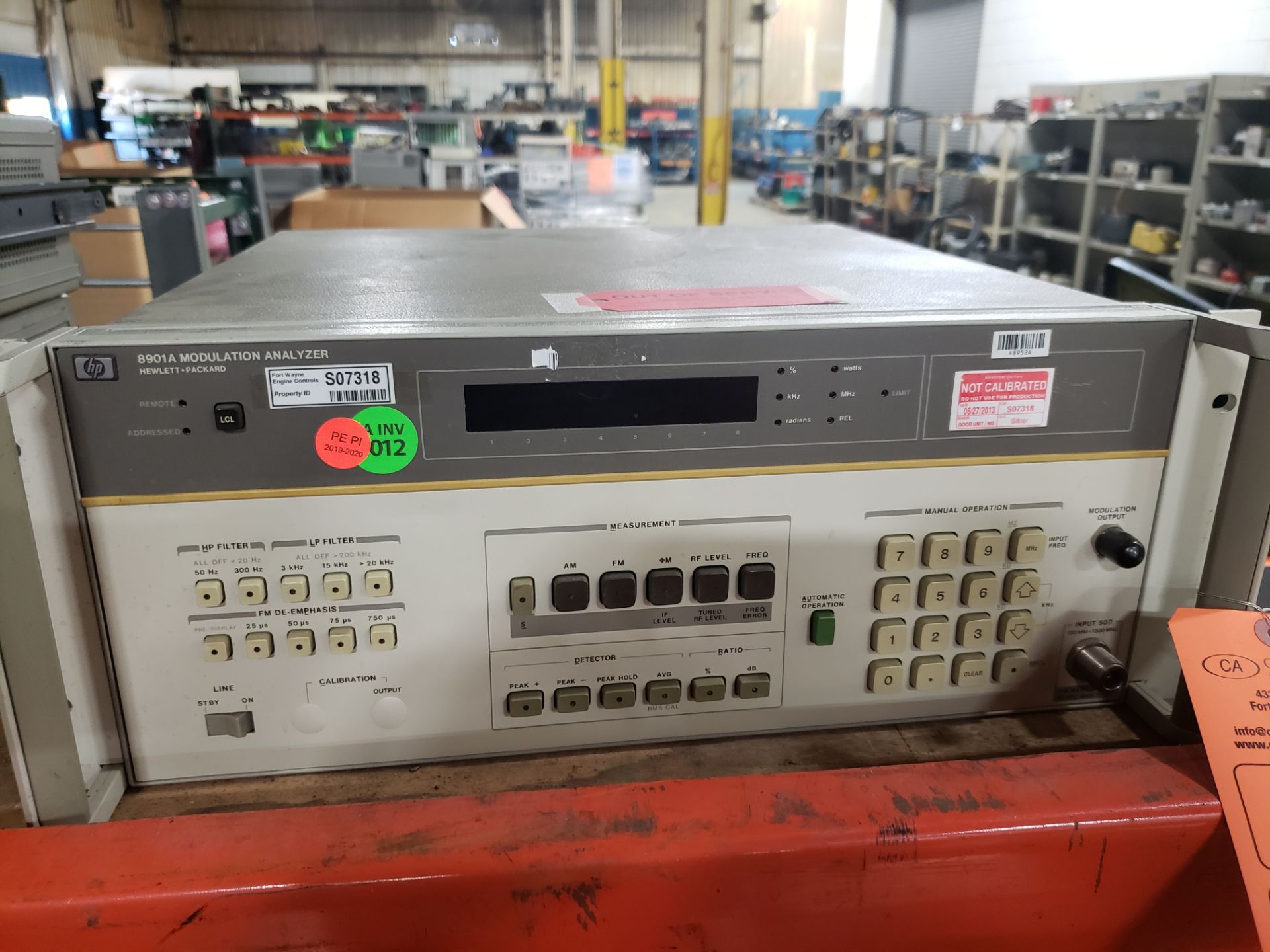 HEWLETT PACKARD 8901A MODULATION ANALYZER (CONDITION UNKNOWN)