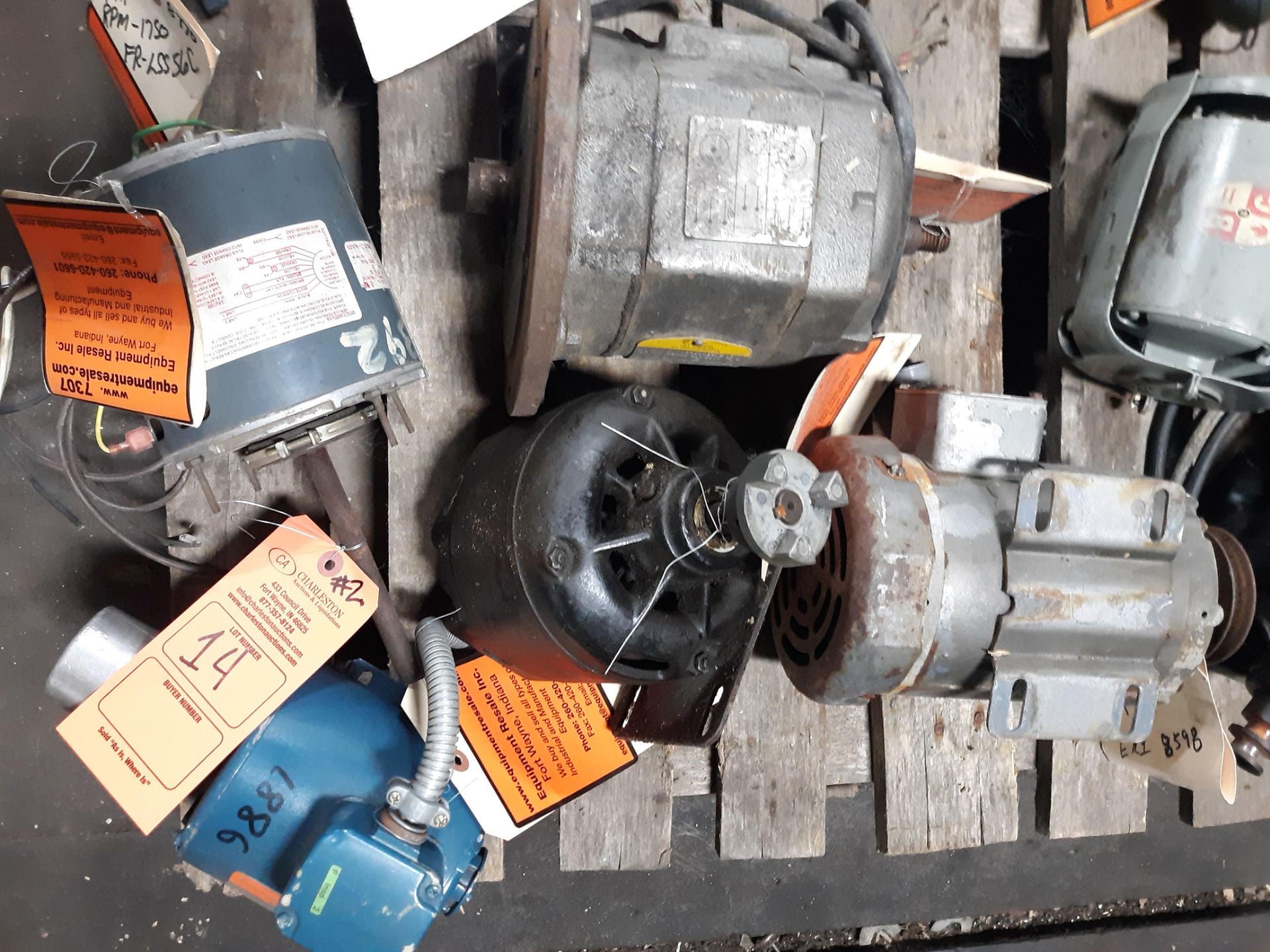 LOT OF (16) ELECTRIC MOTORS BRANDS INCLUDING; GE LEESON DAYTON MARATHON WEG BALDOR MISC. (1/2 HP-1.5 - Image 3 of 5